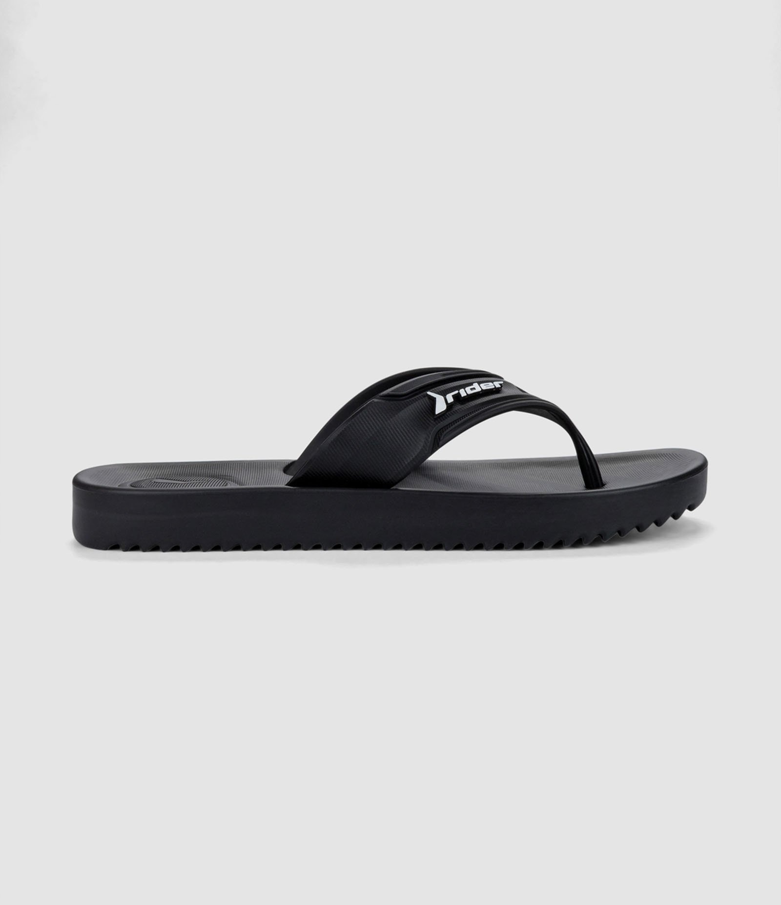 Chinelo Rider Trace PVC com Tiras Texturizadas Preto 1