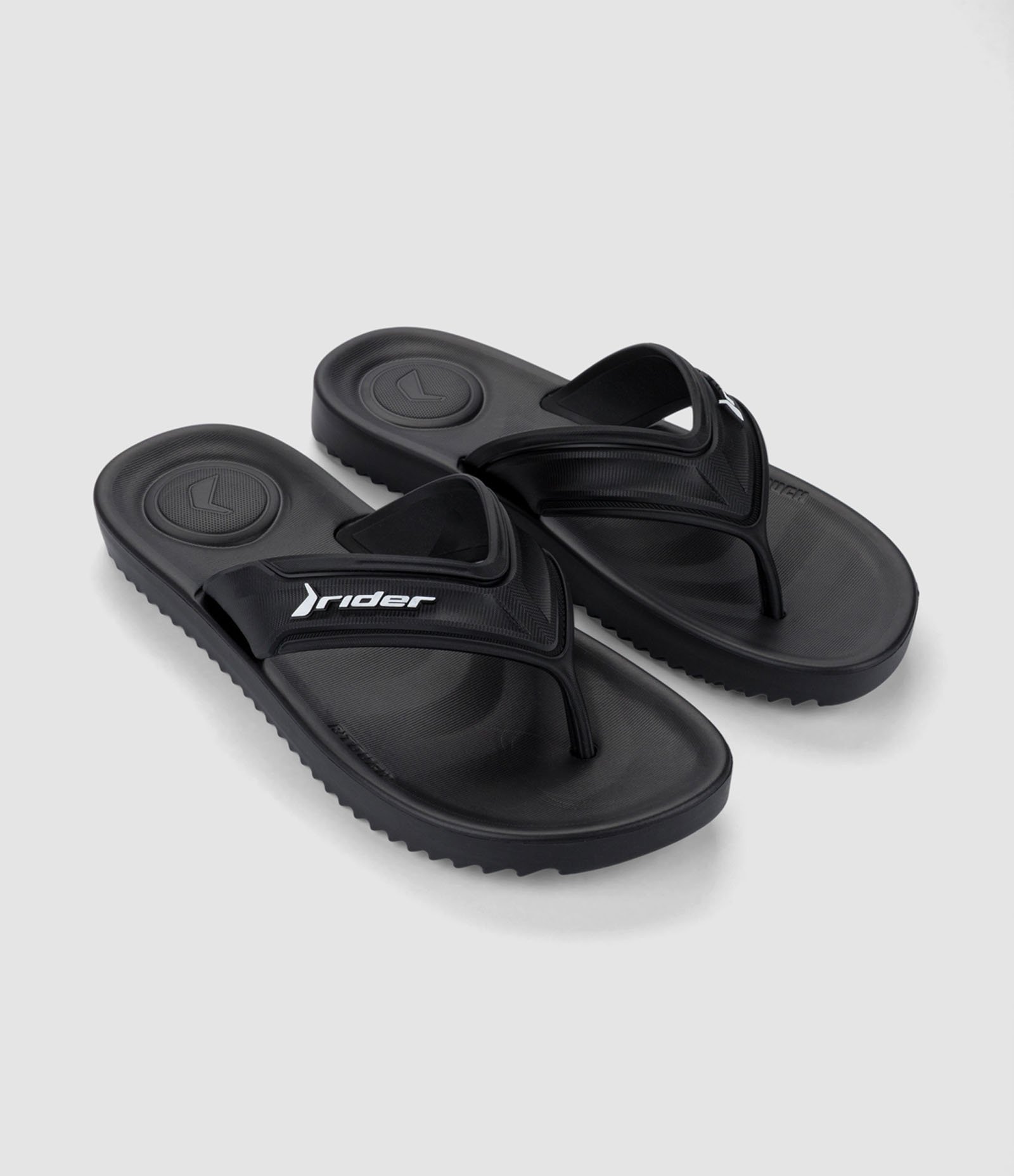 Chinelo Rider Trace PVC com Tiras Texturizadas Preto 2