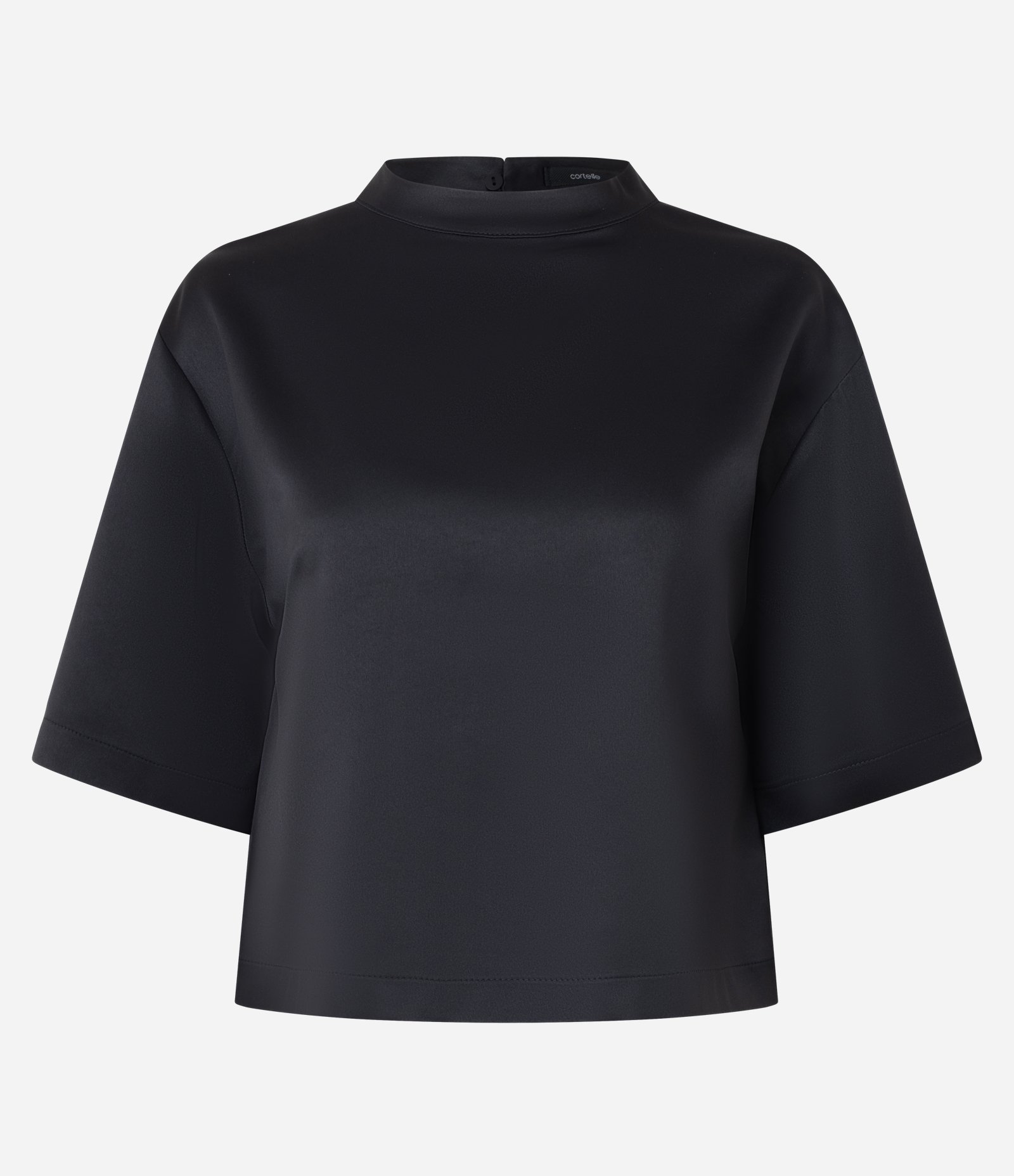Blusa Acetinada com Mangas Amplas Preto 5