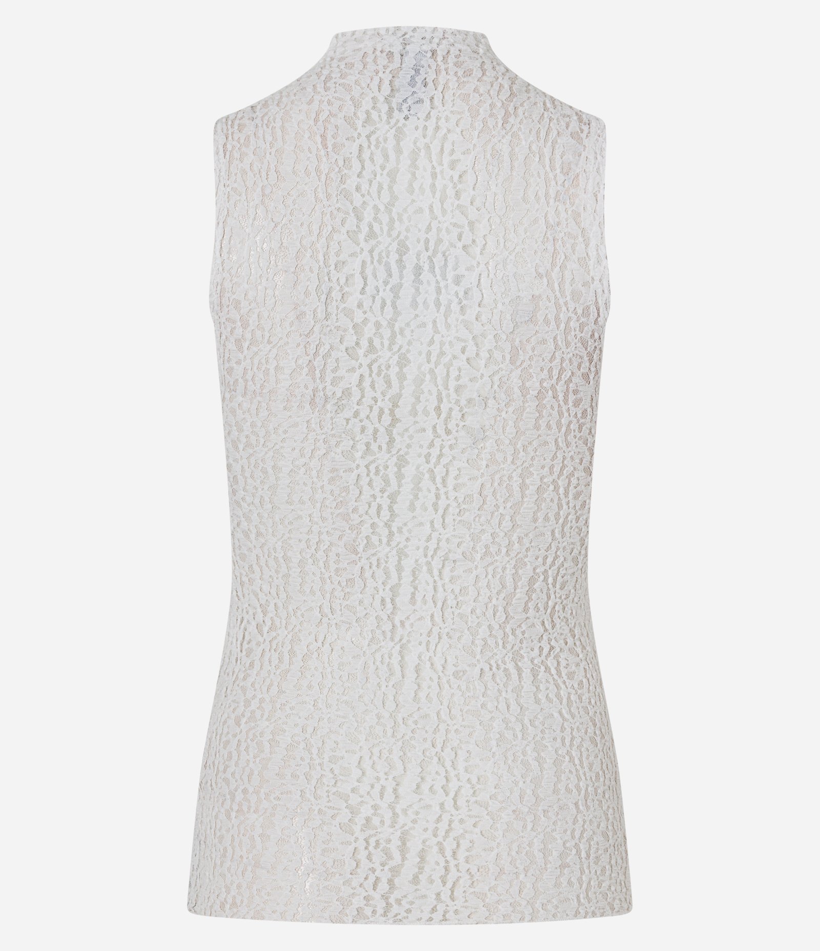 Blusa em Renda Metalizada com Aplicações Branco 7