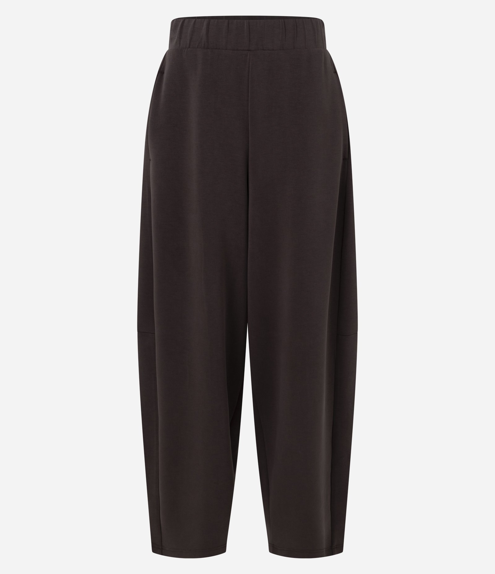 Calça Balloon Esportiva em Modal com Elástico no Cós Marrom 5