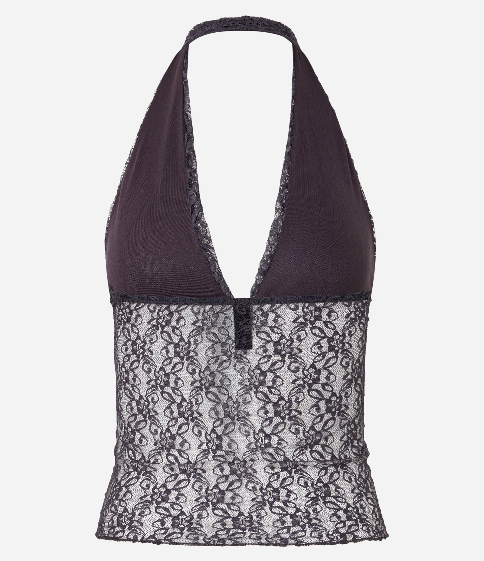 Blusa Frente Única em Renda com Transparência e Botões Frontais Preto 3