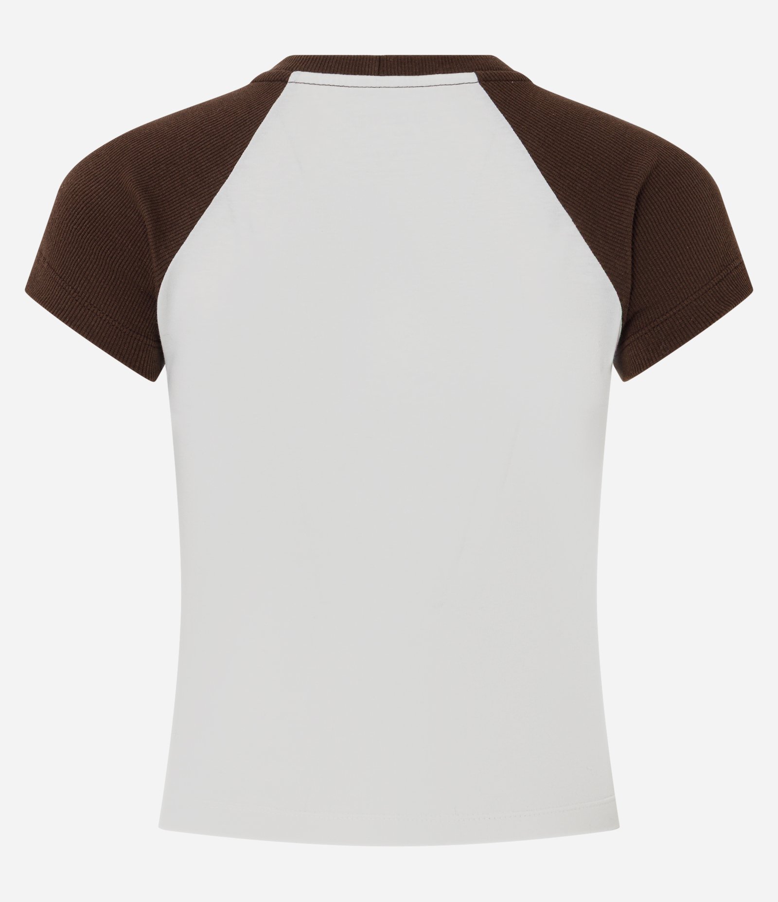 Camiseta em Algodão com Lettering Reading e Mangas Contrastantes Branco 7