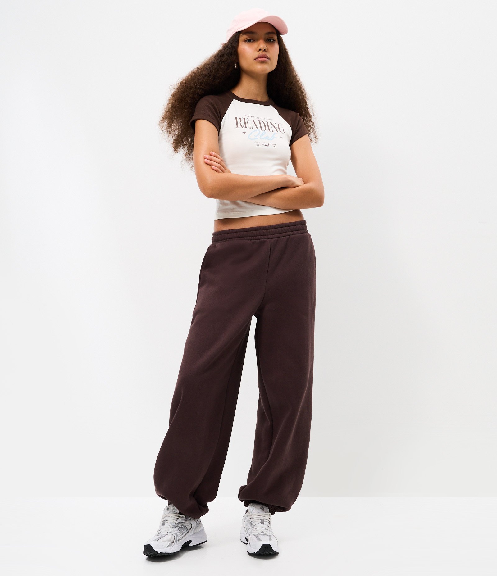 Camiseta em Algodão com Lettering Reading e Mangas Contrastantes Branco 2
