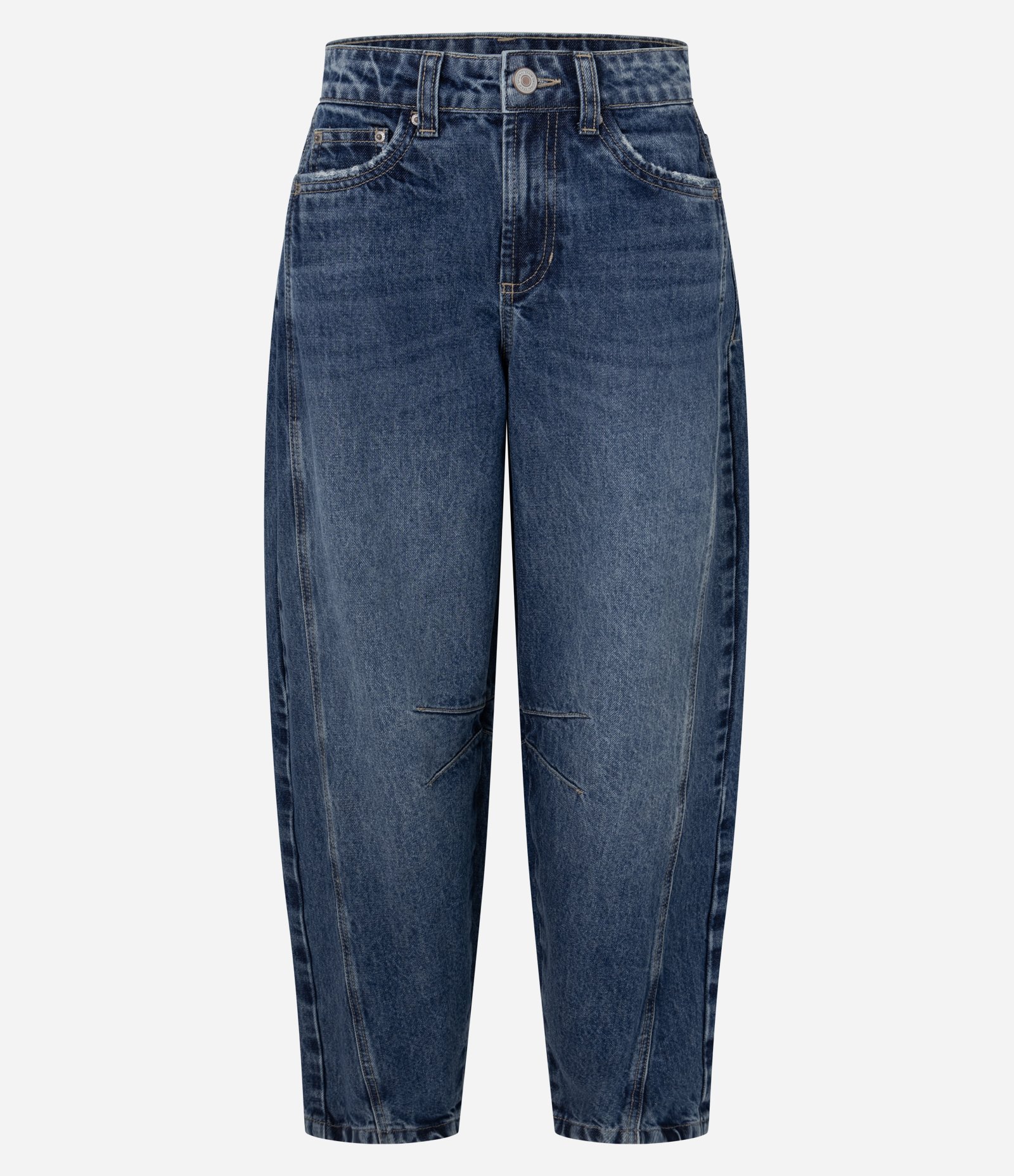 Calça Jeans Ballon com Lavagem Clara Azul Escuro 5