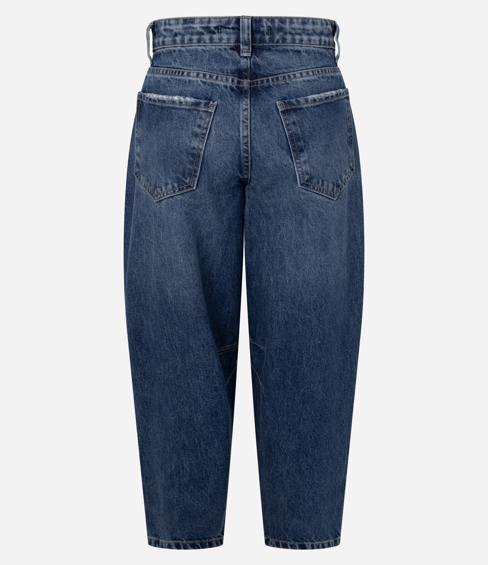 Calça Jeans Ballon com Lavagem Clara Azul Escuro 6