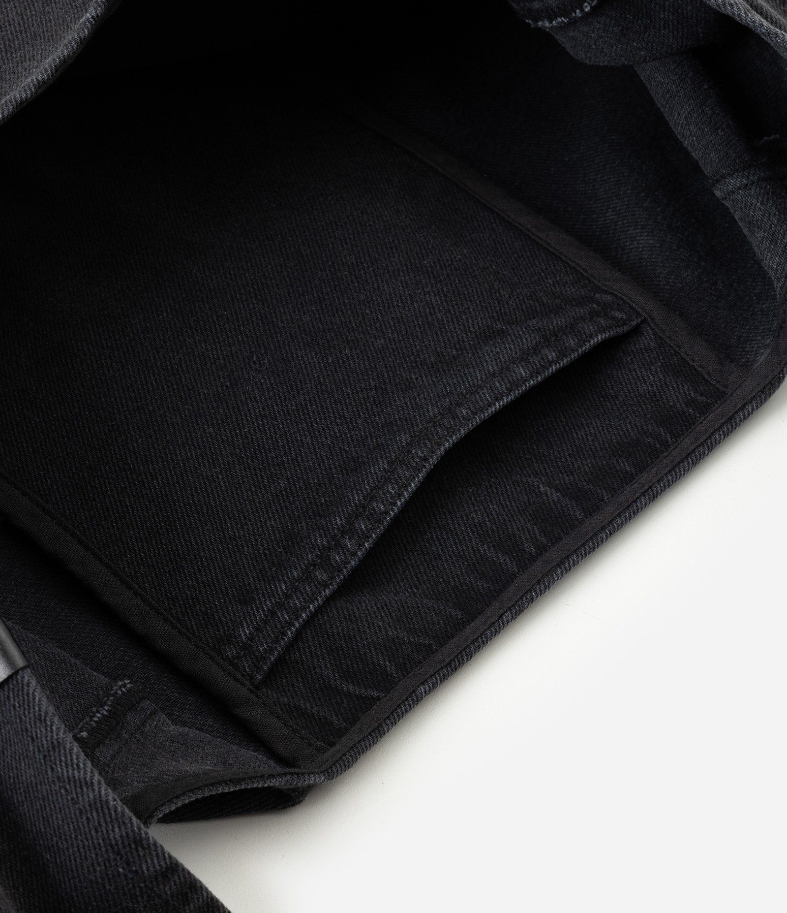 Bolsa Jeans de Ombro com Estrutura Ampla Preto 11
