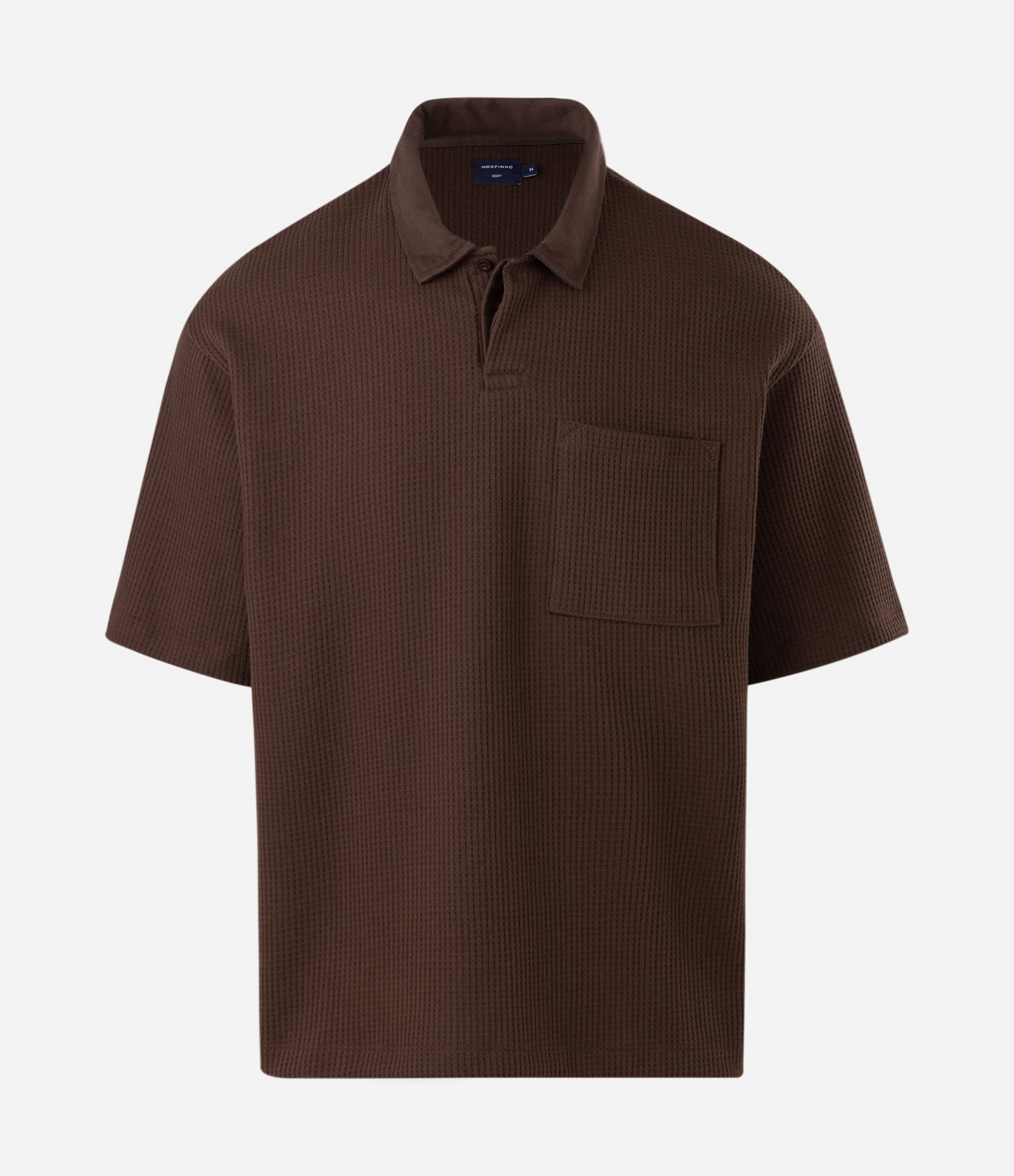 Polo Texturizada com Bolso Marrom 5
