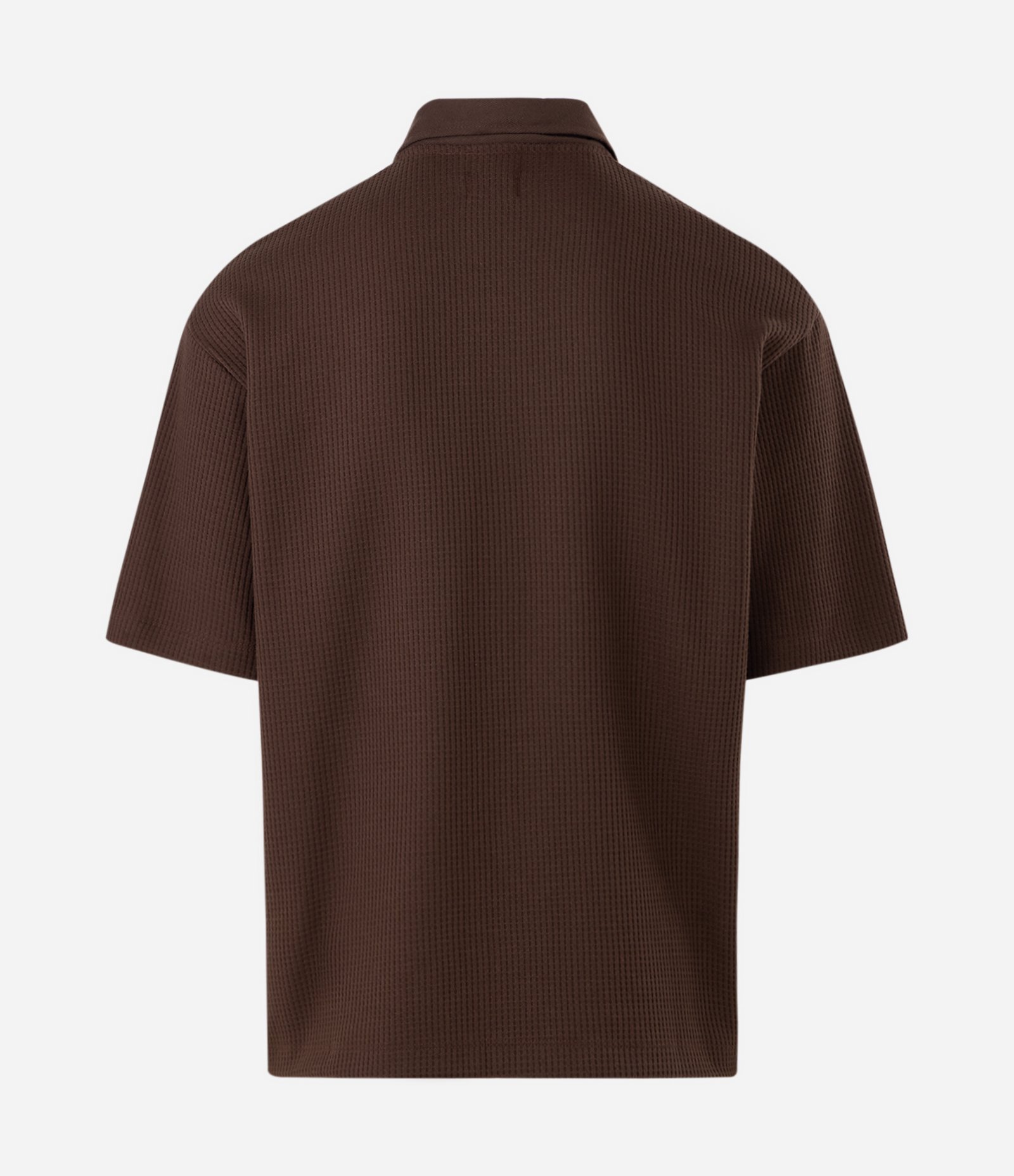 Polo Texturizada com Bolso Marrom 6