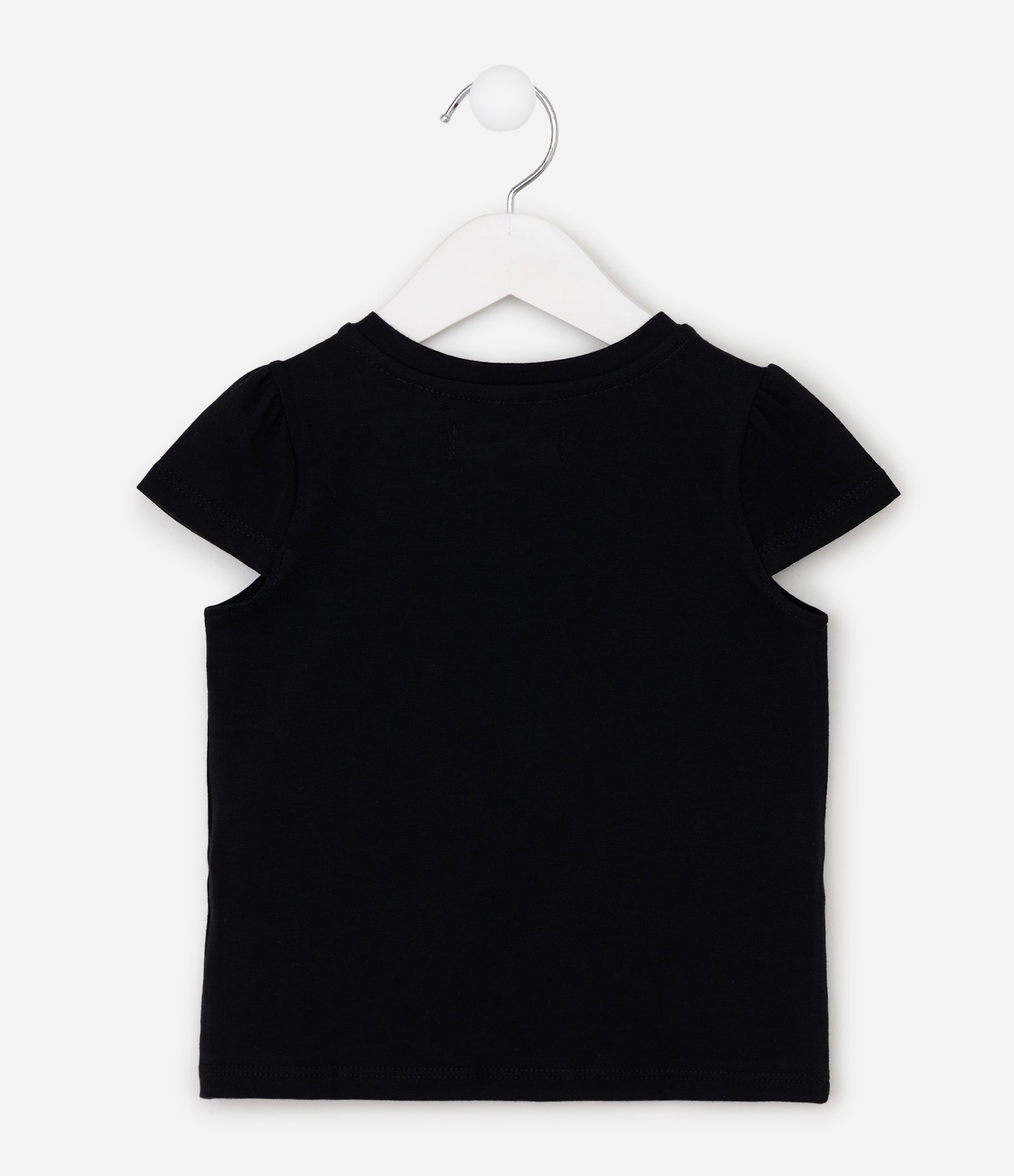Blusa Infantil Estampa Esqueleto Floral – Tam 1 a 6 Anos Preto 3