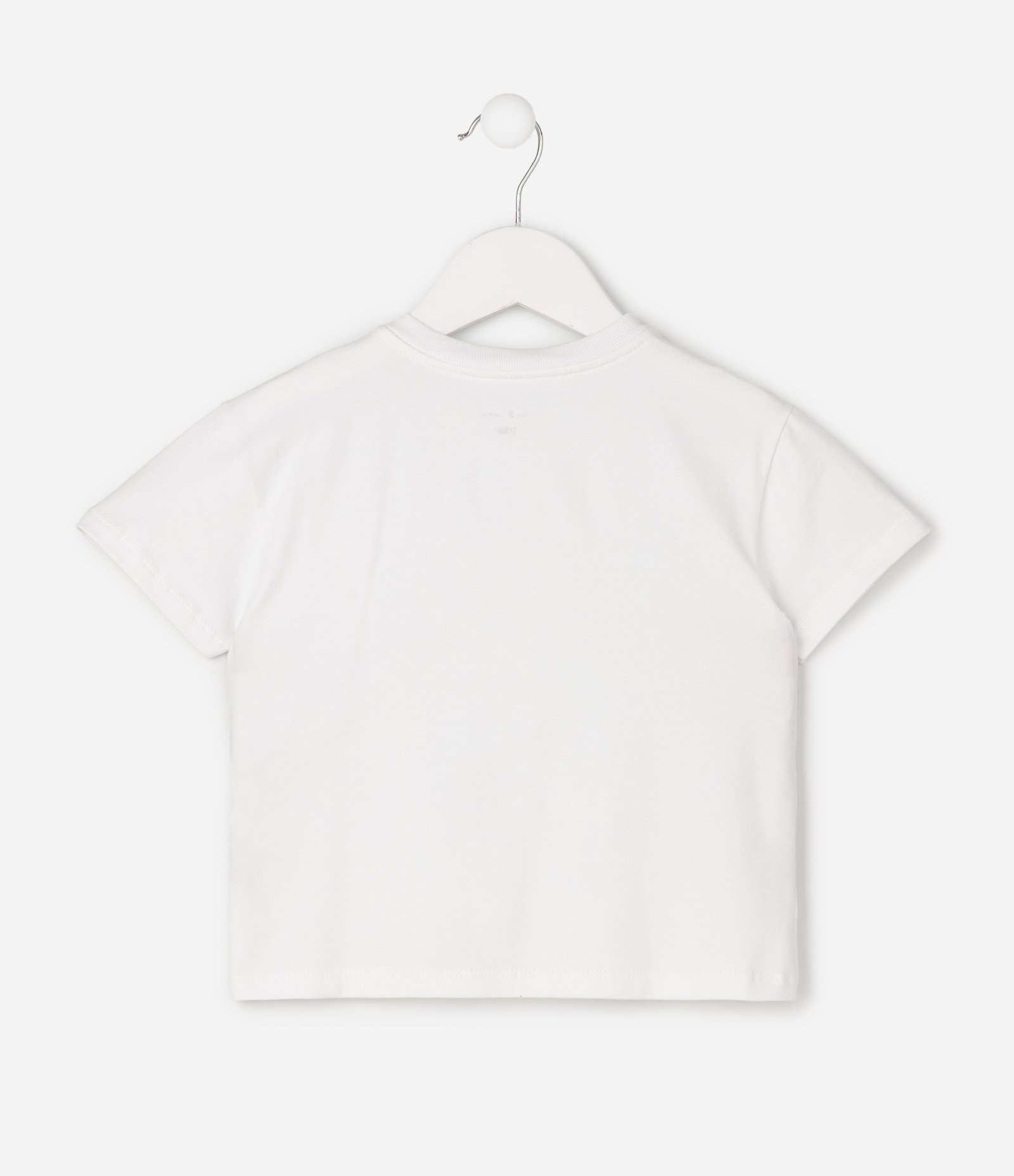 Camiseta Infantil Em Algodão com Flor Aplicada - Tam 1 a 6 Anos Branco 4