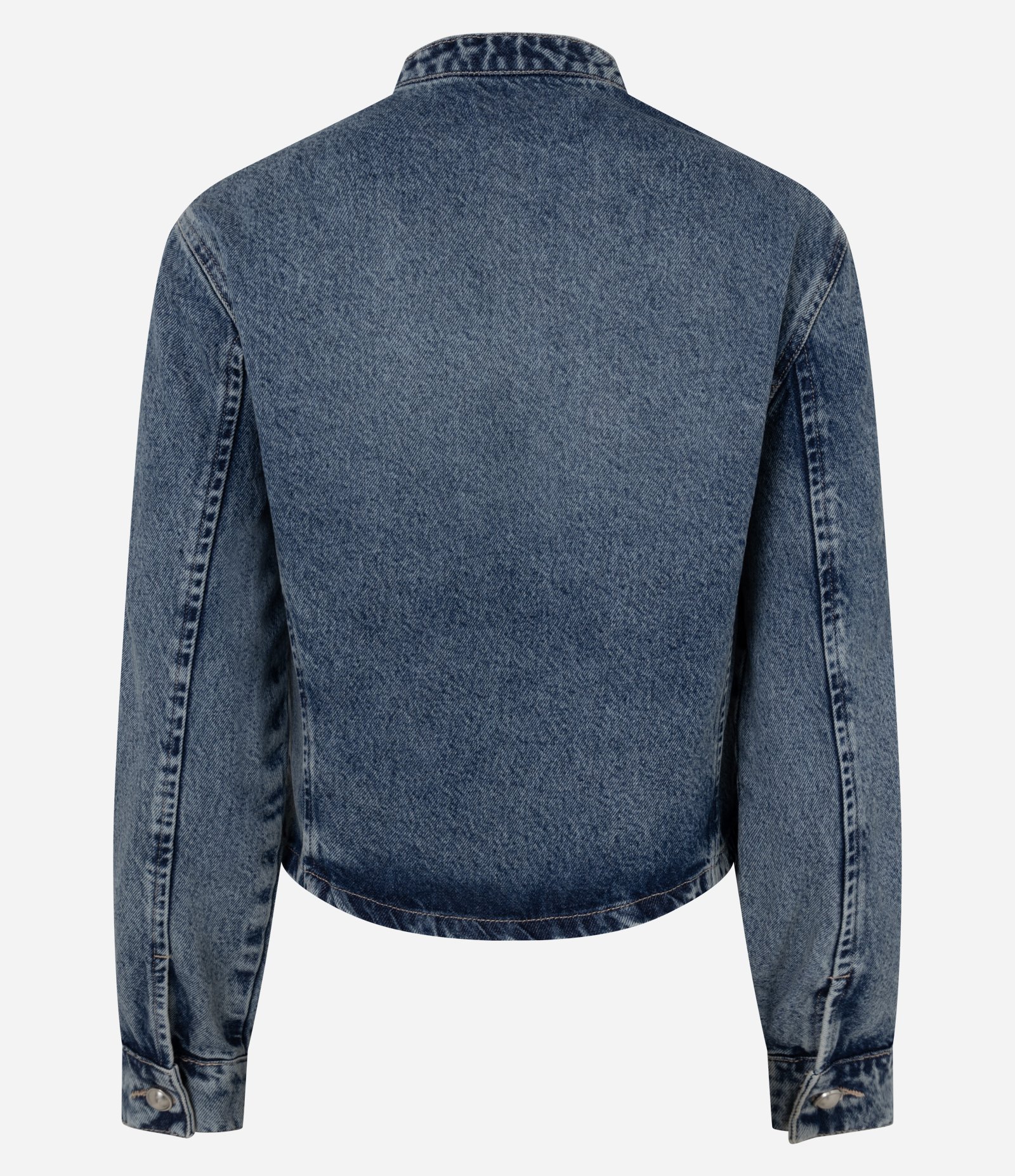 Jaqueta Napoleônica em Jeans com Botões Metálicos Azul 8