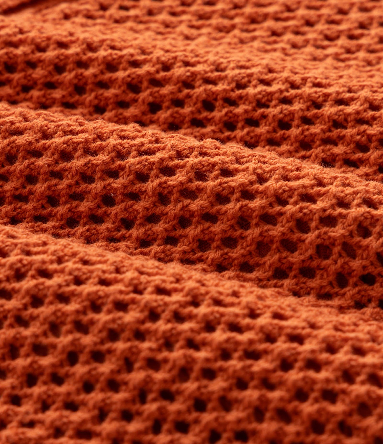 Blusa Cropped em Tricô com Gola Polo Curve & Plus Size Laranja 7