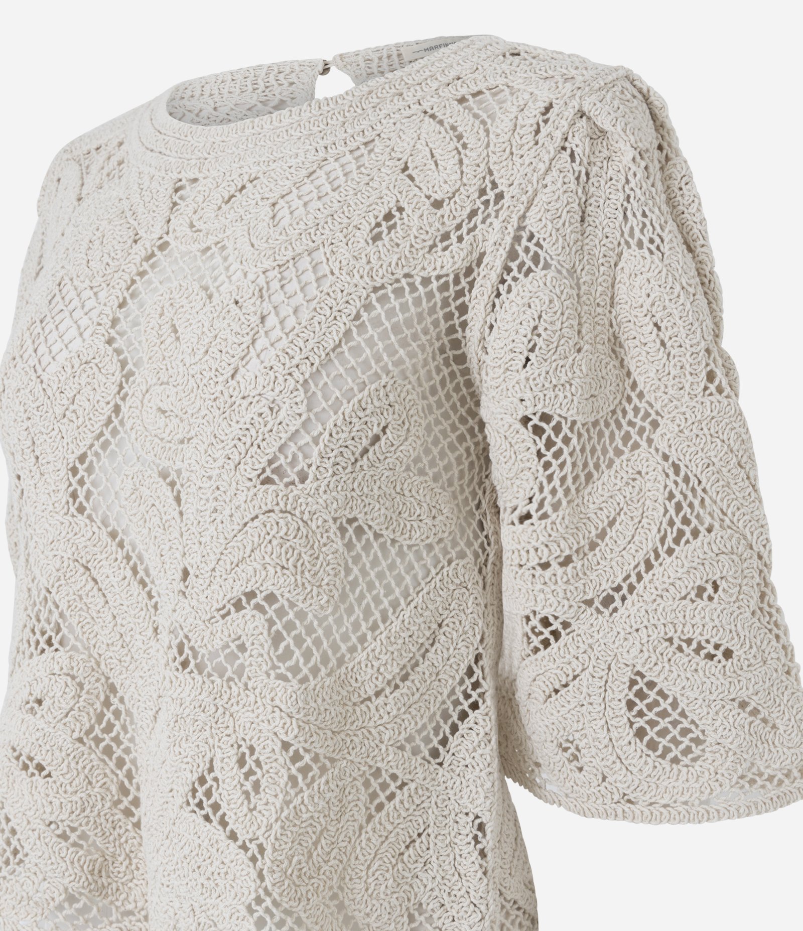 Blusa Regular em Crochê Cinza 6