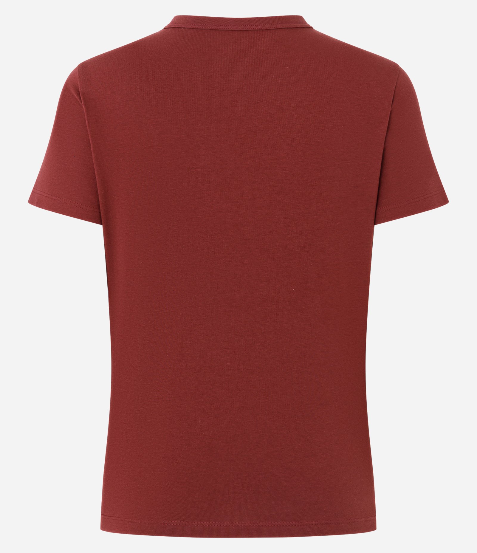 Blusa Slim Básica em Algodão Peruano com Gola Redonda Marrom 2