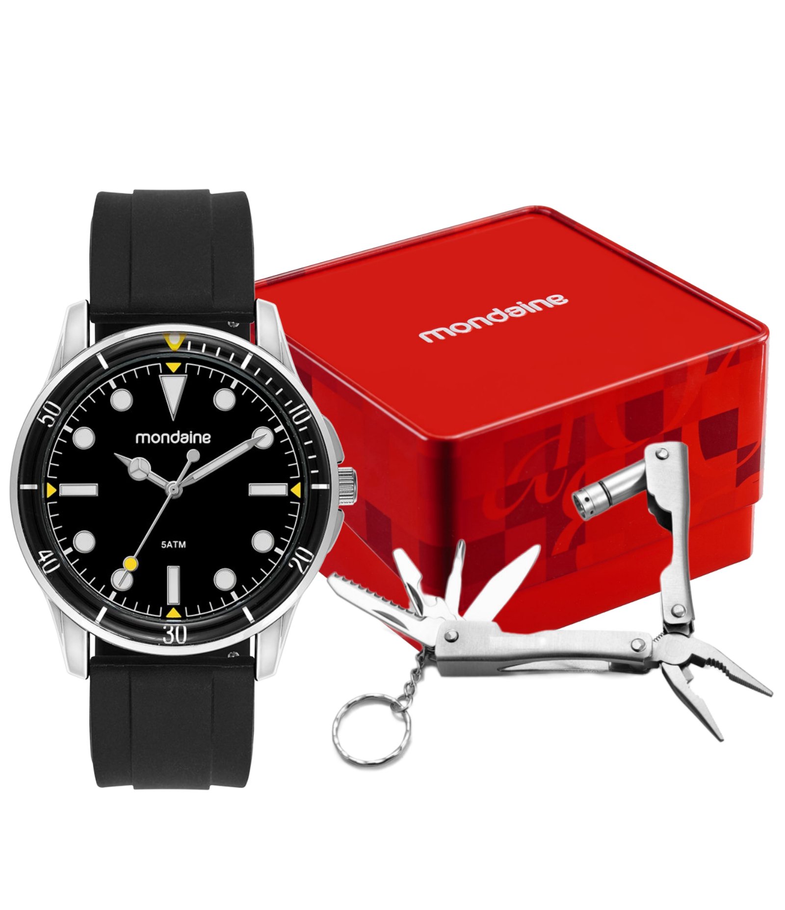 Relógio Analógico Mondaine em Silicone 33044G0MVNI2KB Preto 1