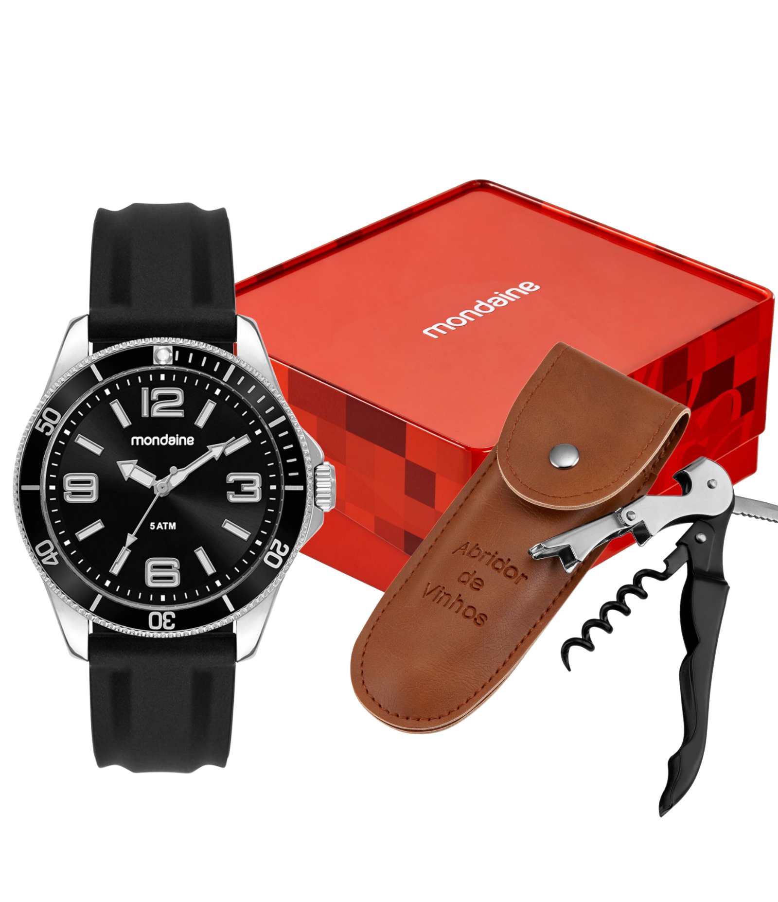 Relógio Analógico Mondaine em Silicone 40003G0MVNI1KB Preto 1