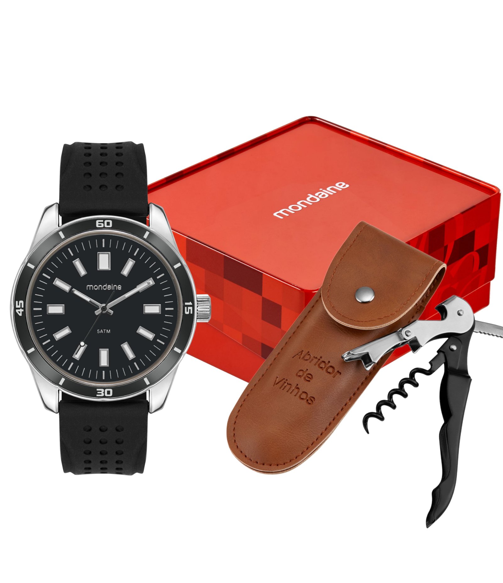 Relógio Analógico Mondaine em PU 99929G0MVNI3KB Preto 1
