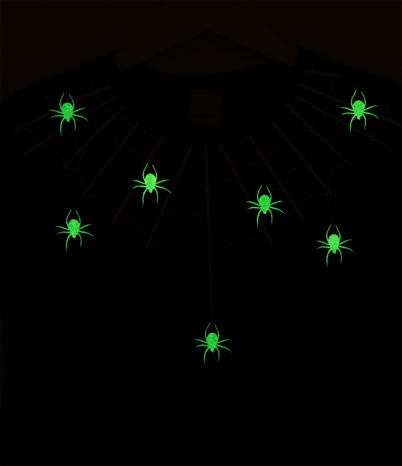 Camiseta Infantil Em Algodão Halloween Teia de Aranha - Tam 5 a 16 Anos Preto 5