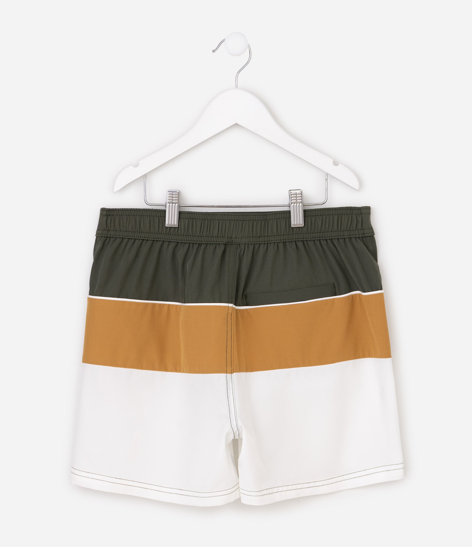 Bermuda Banho Infantil Color Block com Cordão Ajustável - Tam 5 a 16 Anos Multicores 2
