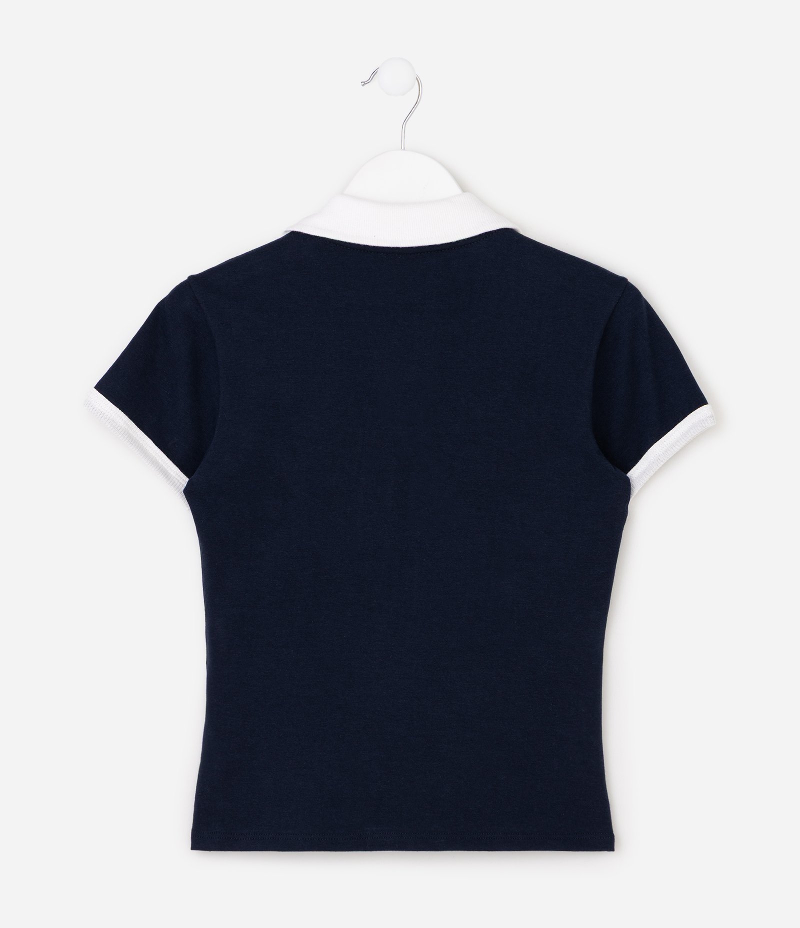 Blusa Infantil Em Cotton College Com Listras laterais - Tam 5 a 16 Anos Azul 4