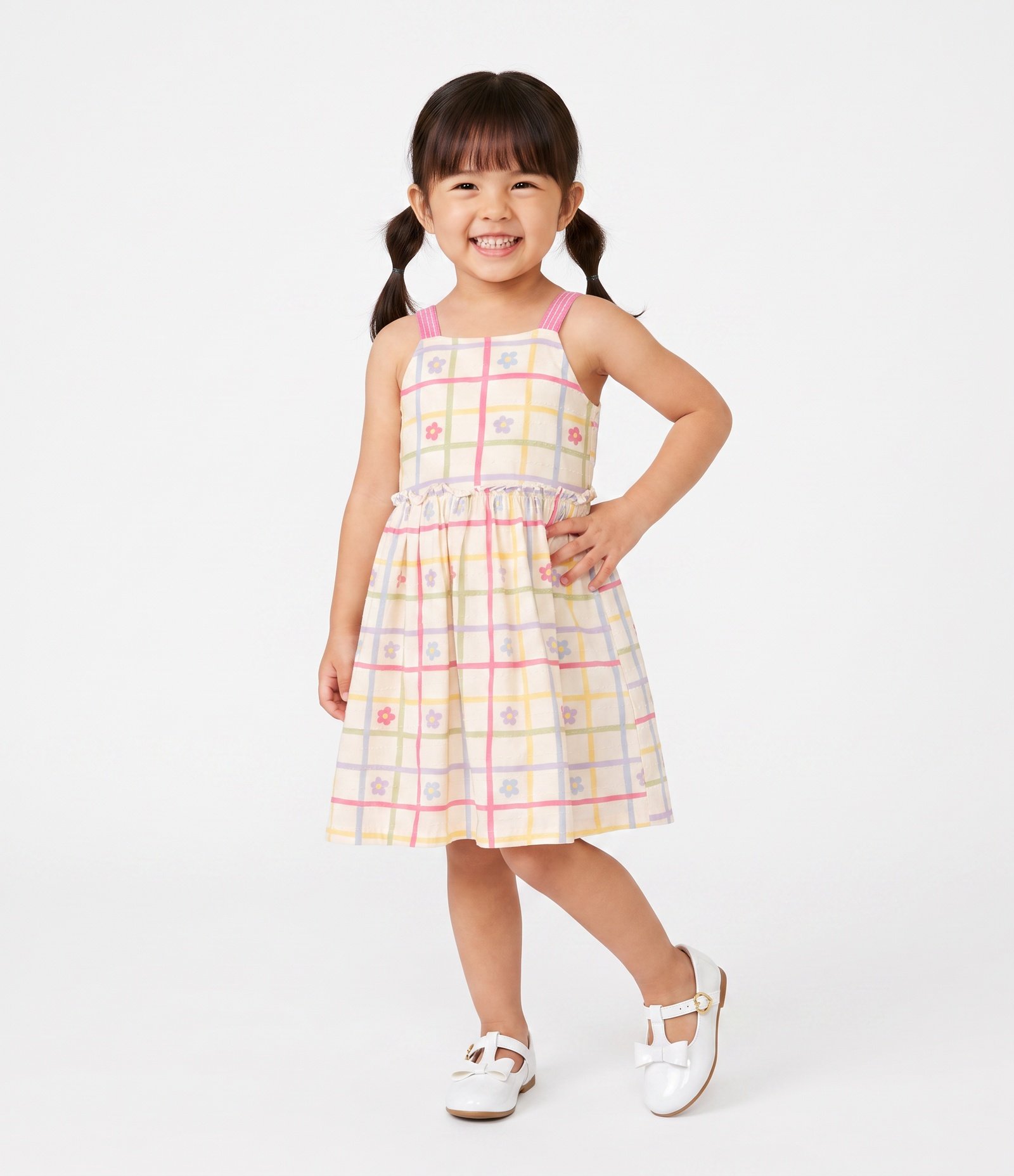 Vestido Infantil Em Algodão Sem Manga - Tam 1mam6 Anos Amarelo 1