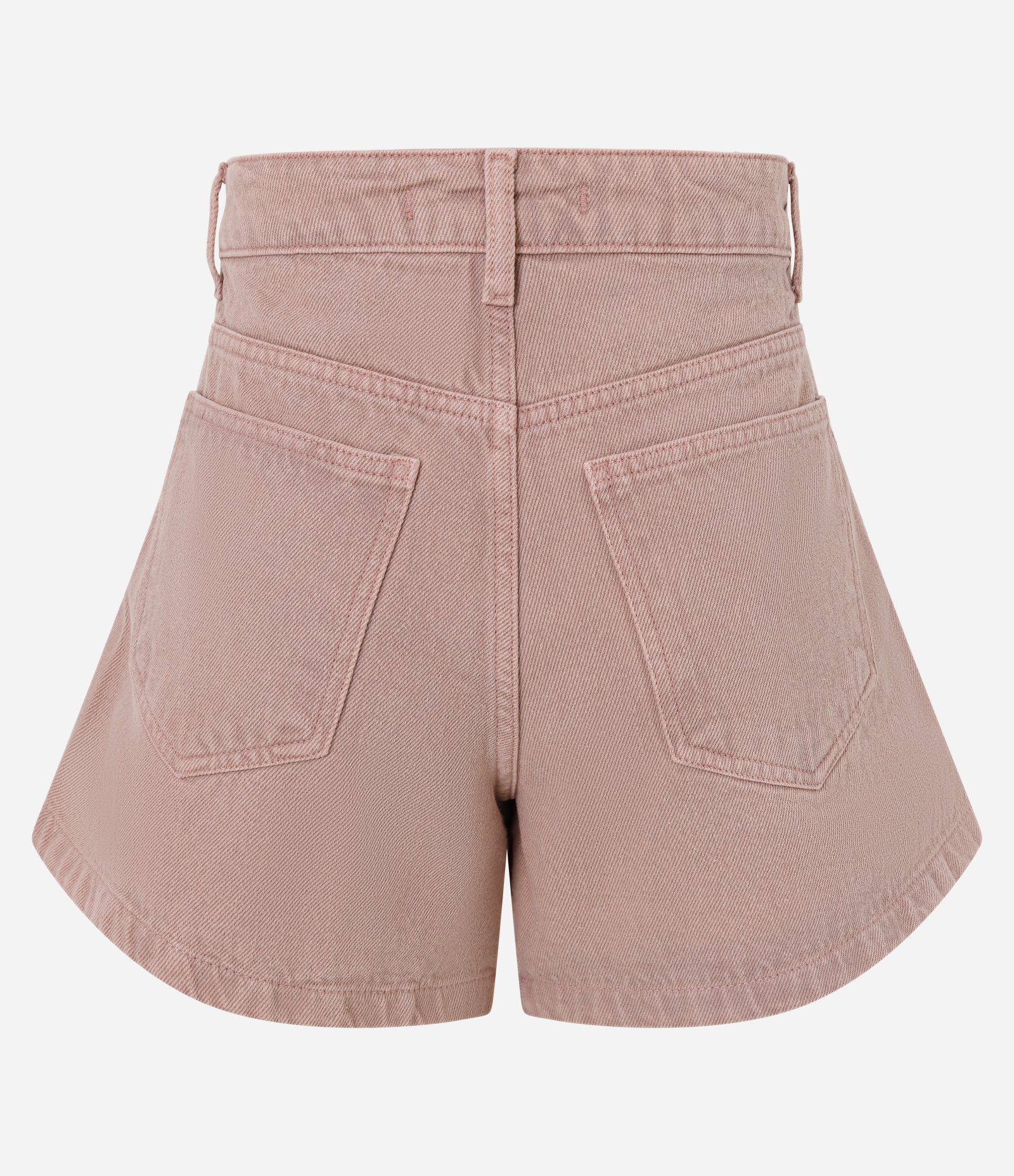 Short Evasê em Sarja com Acabamento Cationizado Rosa 2