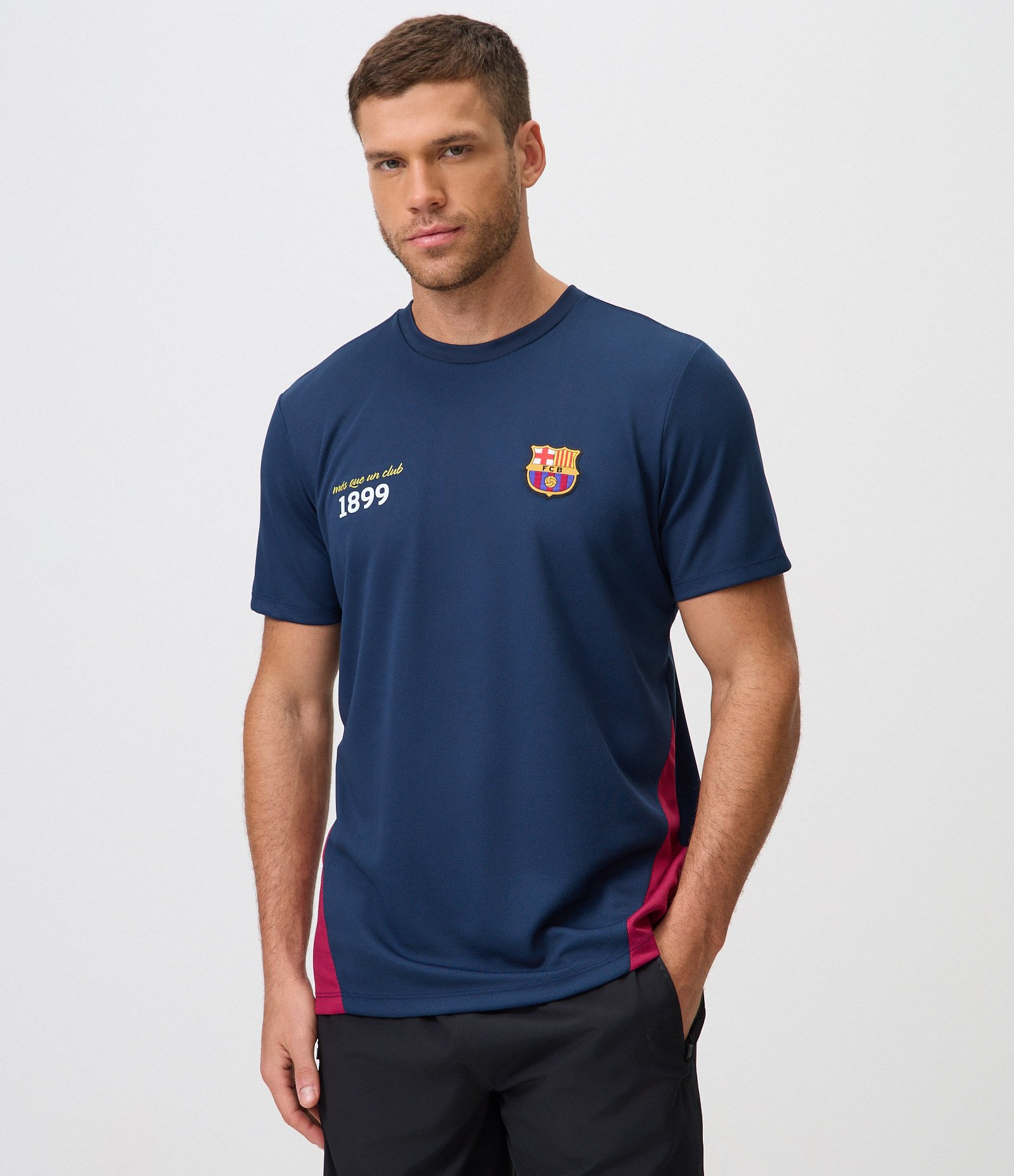 Camiseta Dry Barcelona com Recorte Azul 1