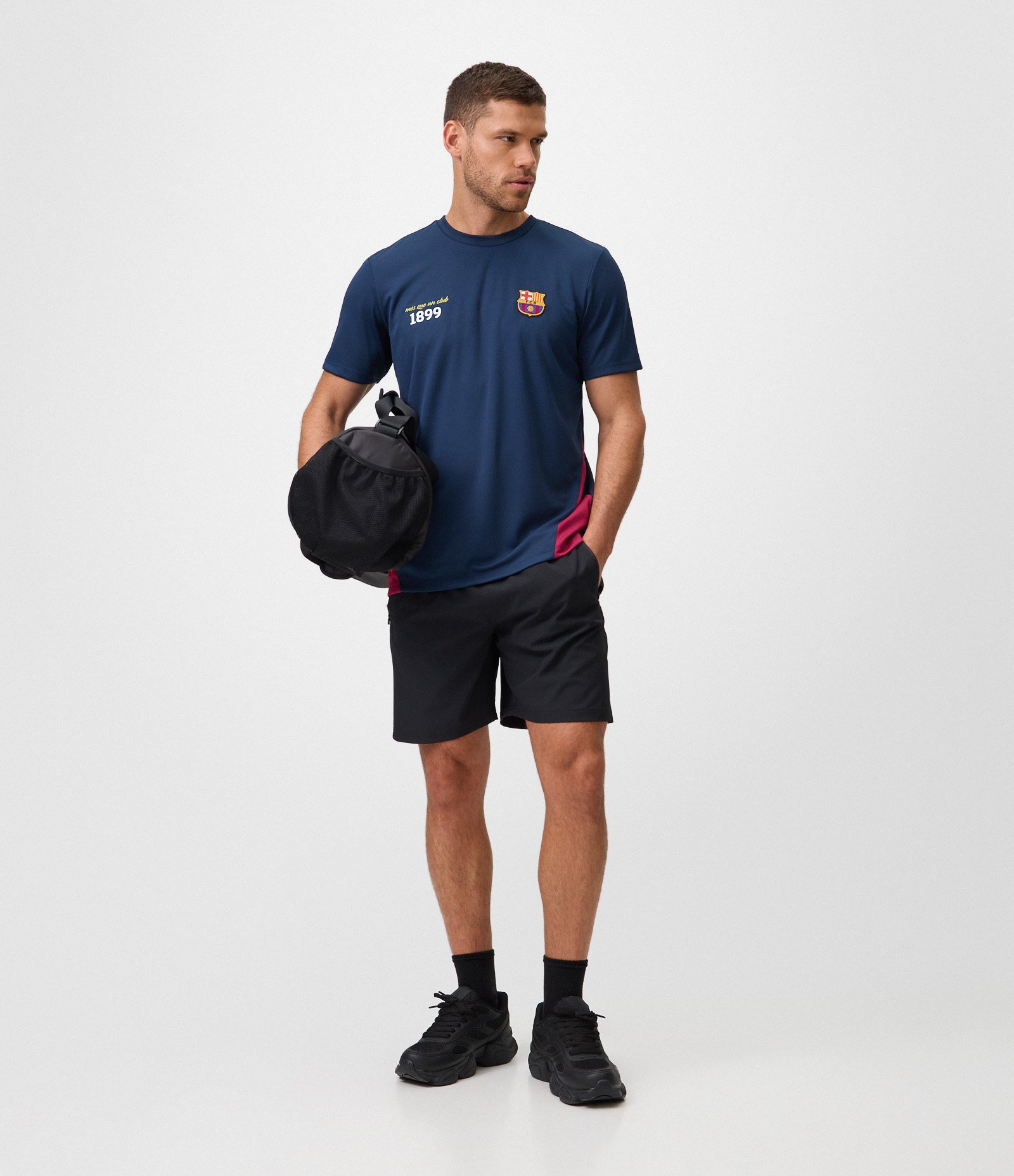 Camiseta Dry Barcelona com Recorte Azul 2