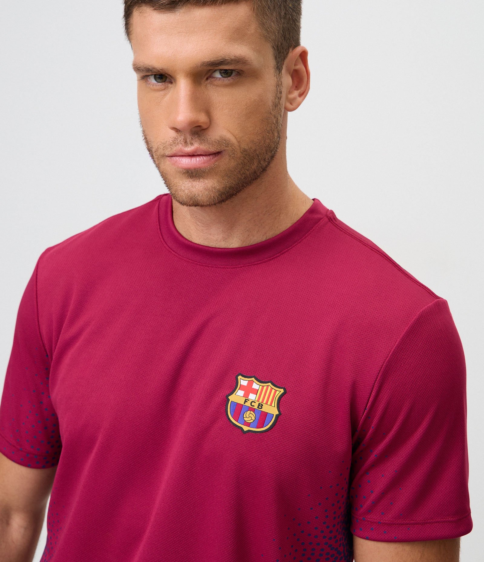 Camiseta Esportiva Dry Escudo FC Barcelona Bordô 4