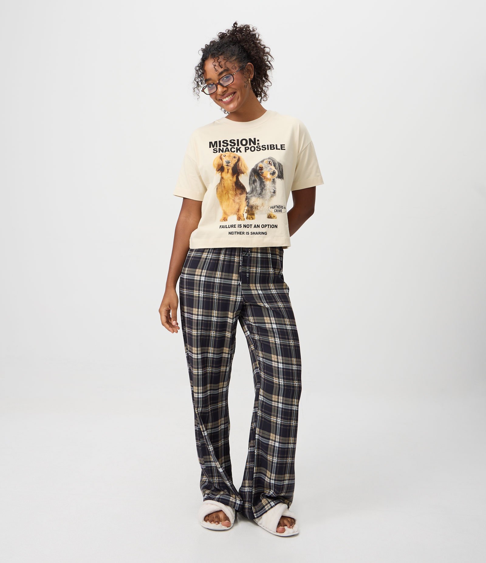 Blusa de Pijama em Algodão com Estampa de Cachorrinhos Off White 3