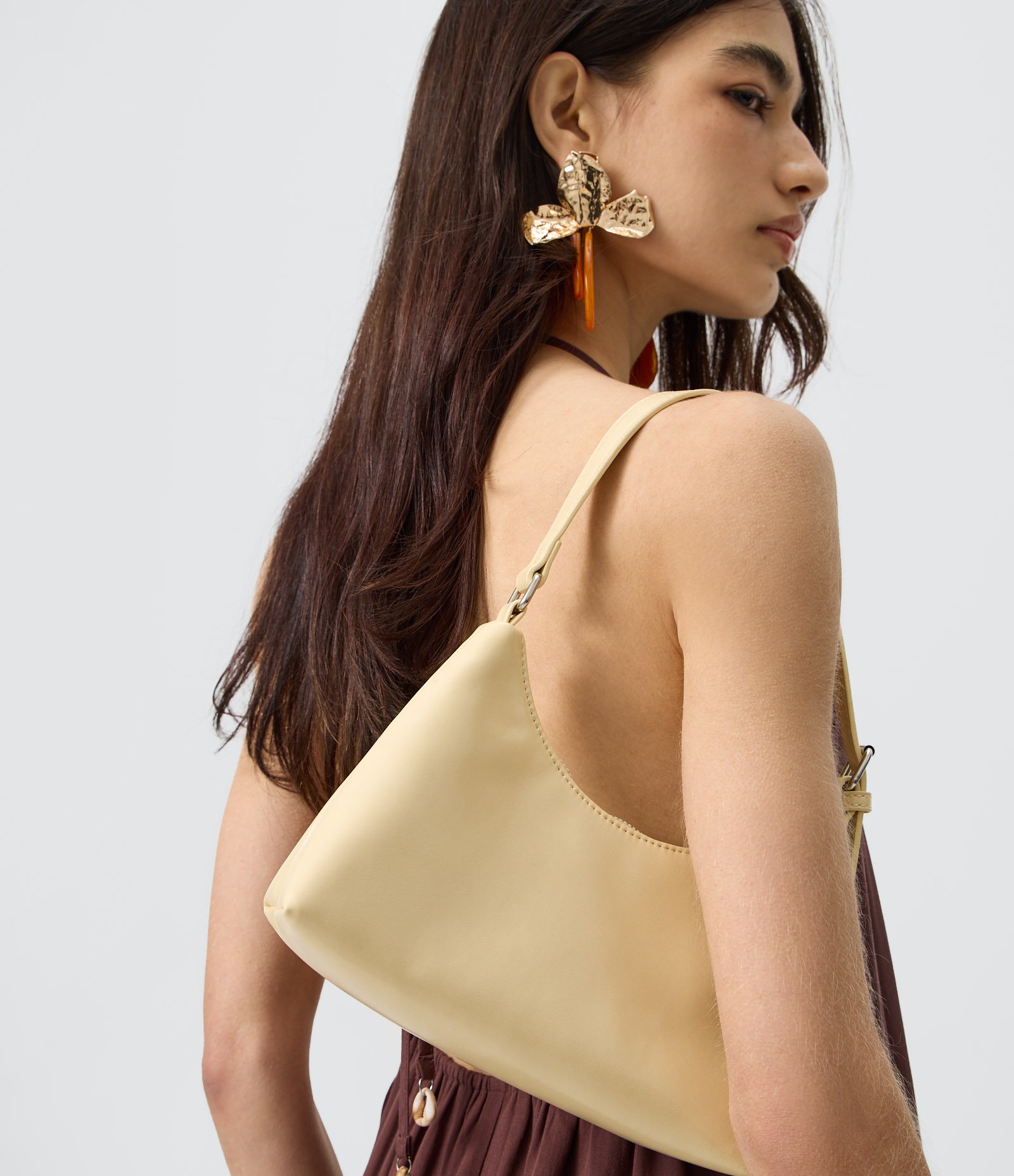 Bolsa Baguete com Alça Ajustável Amarelo 2