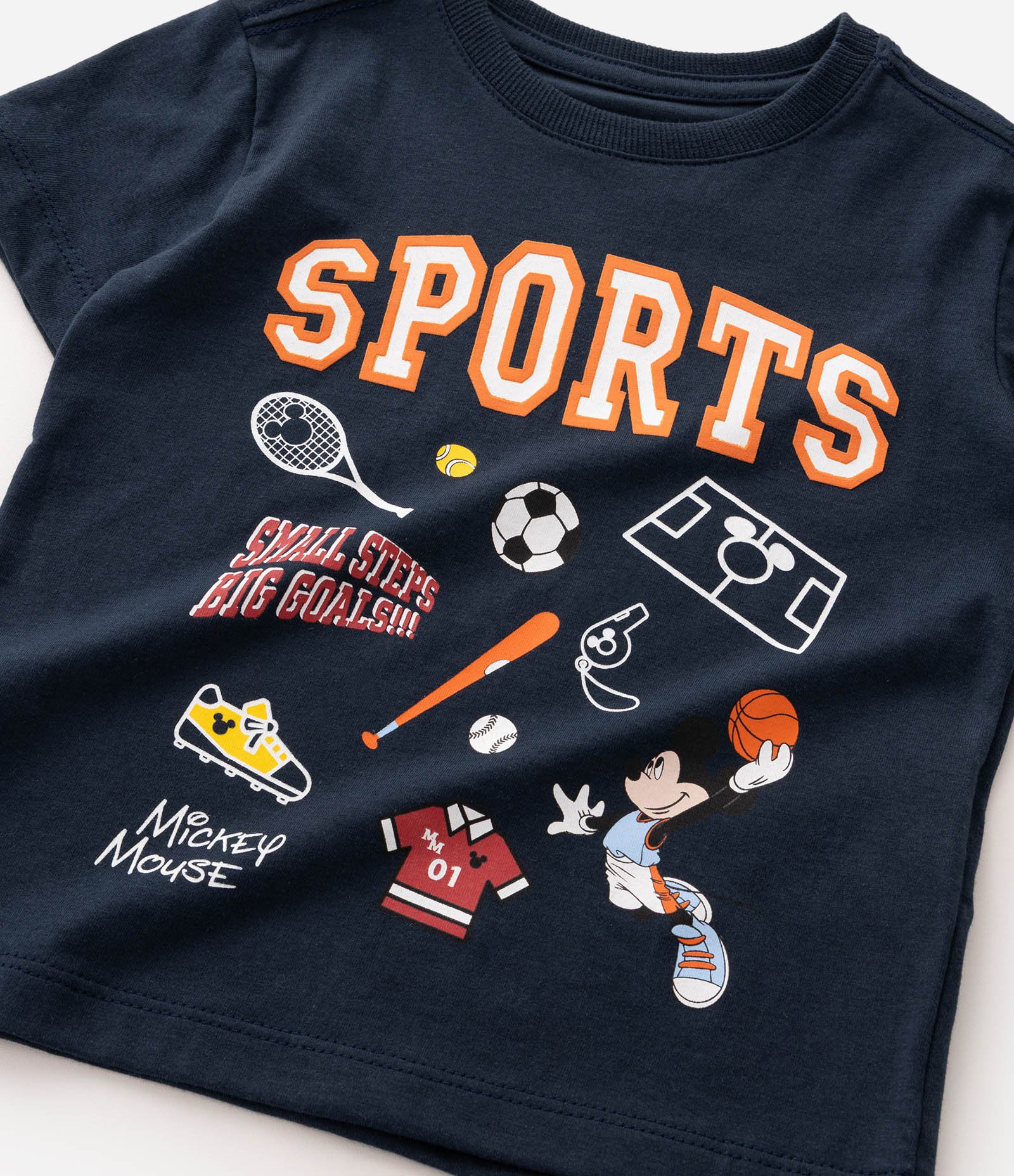 Camiseta Infantil em Algodão com Estampa Mickey Sports - Tam 2 a 6 Anos Azul 5