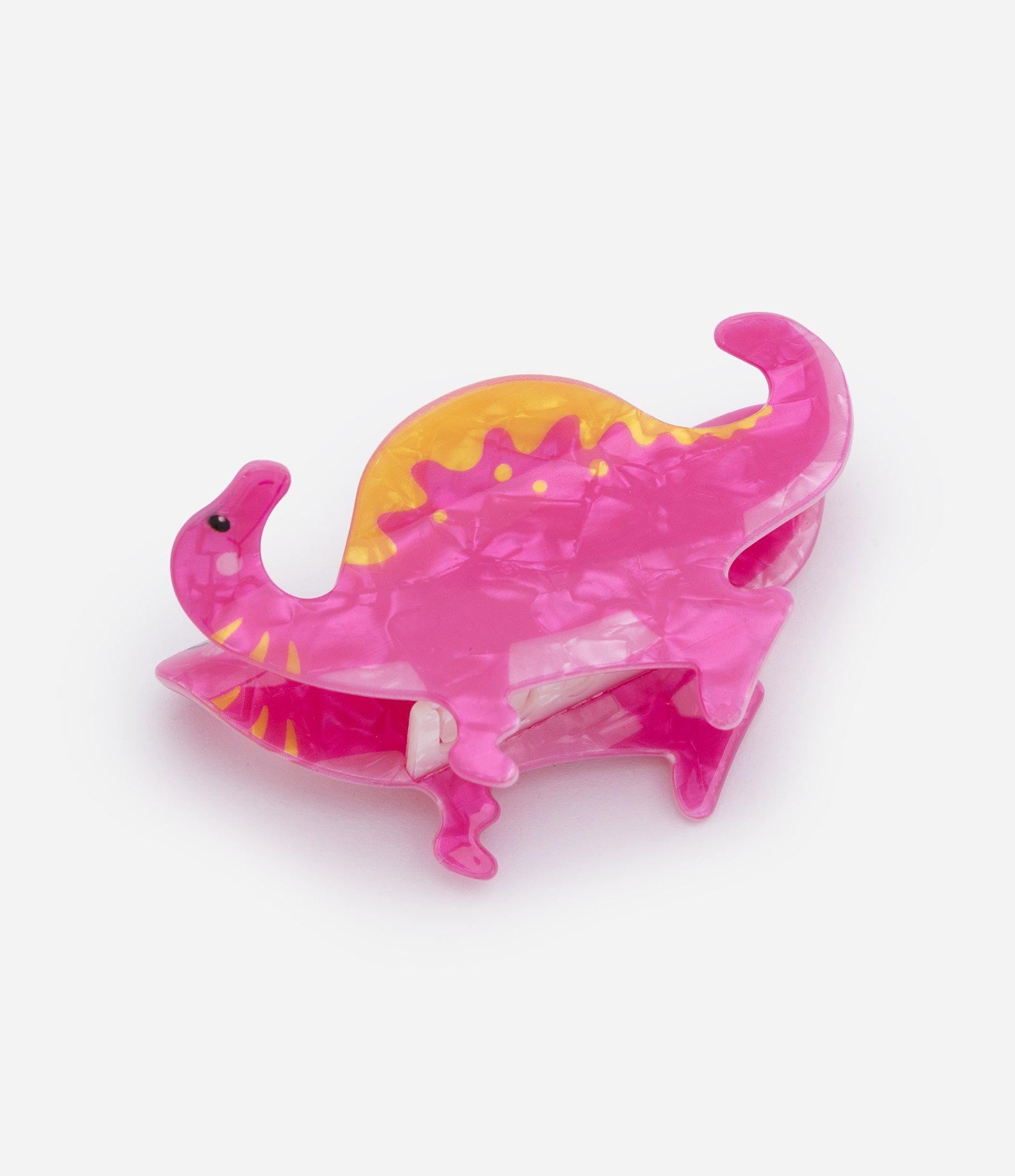 Piranha de Cabelo com Formato de Dinossauro Rosa 1
