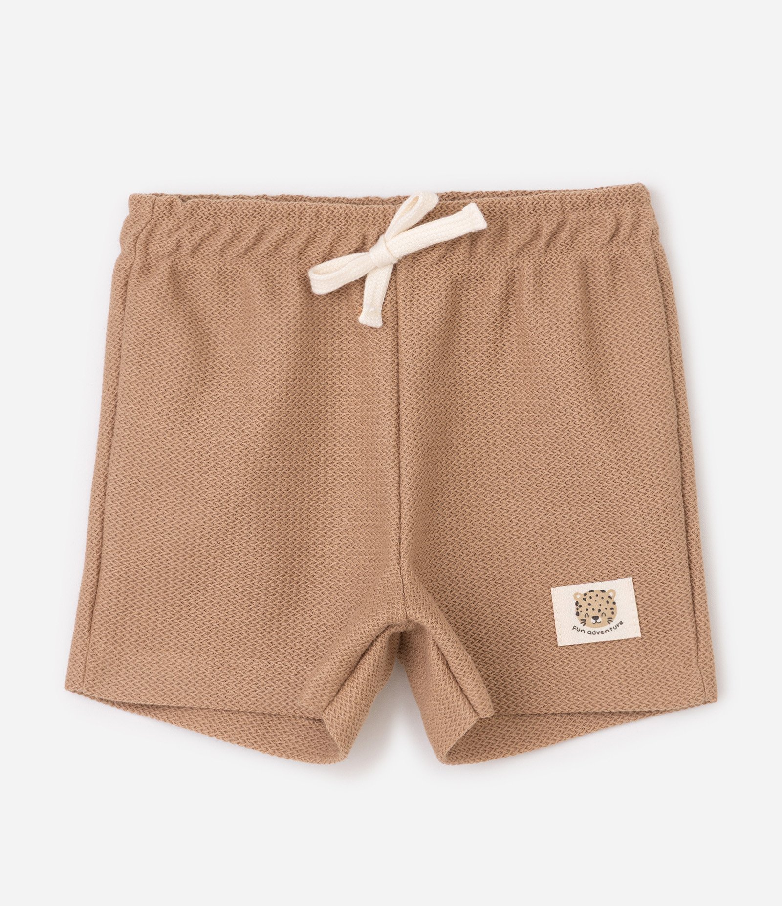 Conjunto Infantil com Estampa Animais e Textura Waffle - Tam 0 a 18 meses Bege 5