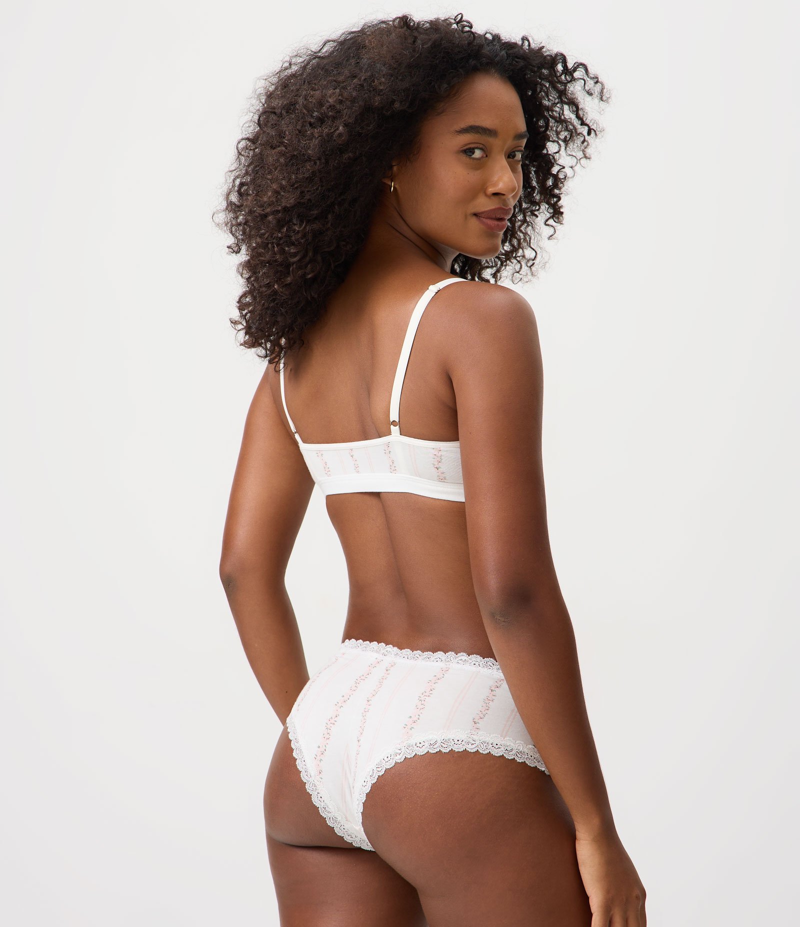 Conjunto Lingerie Sutiã e Calcinha Em Algodão Branco 6