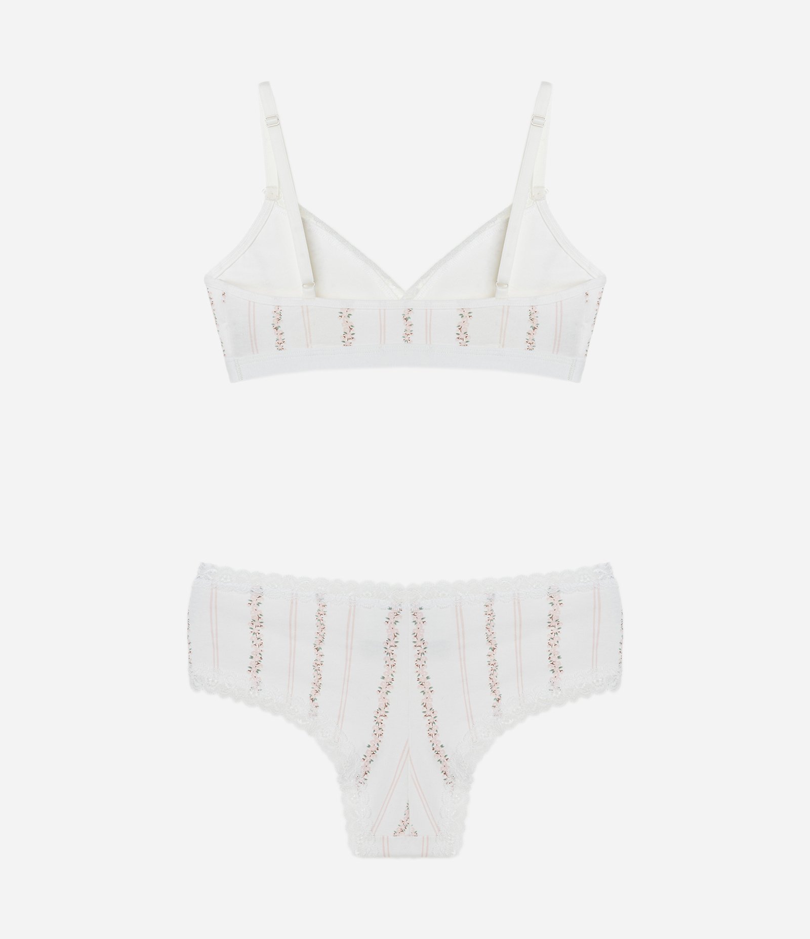 Conjunto Lingerie Sutiã e Calcinha Em Algodão Branco 2