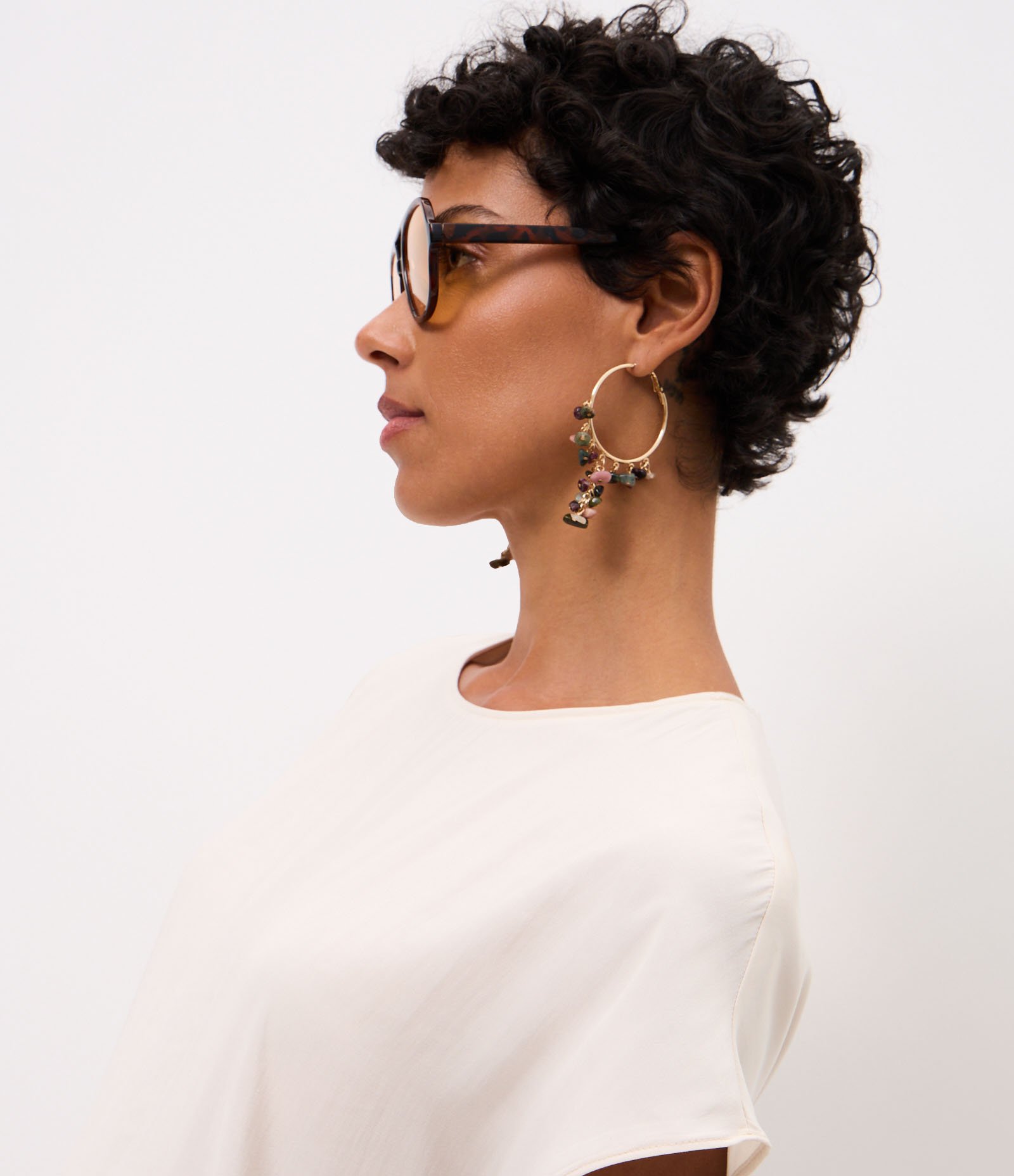 Vestido Longo em Viscose com Ajuste na Cintura Bege 3