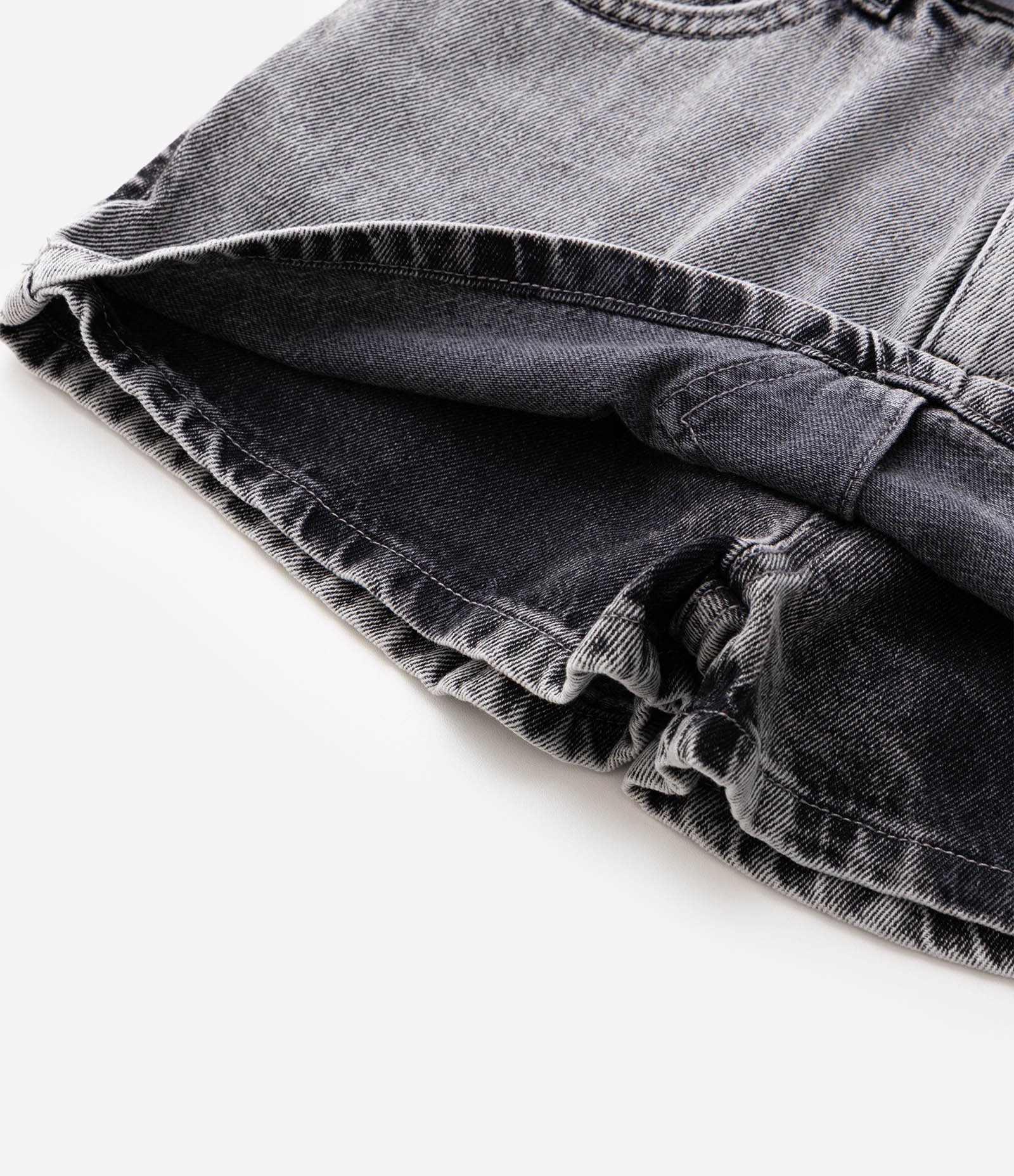 SaiIa Jeans Infantil Em Algodão com Cinto - Tam 5 a 16 Anos Cinza 6