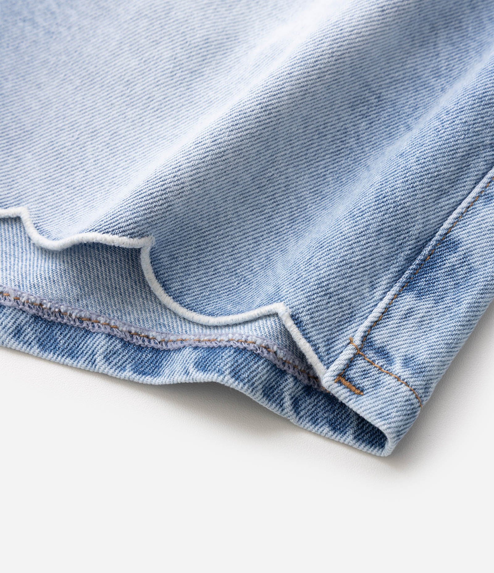 Short jeans Infantil Renda No Cos Tam - 5 a 16 Anos Azul Médio 4