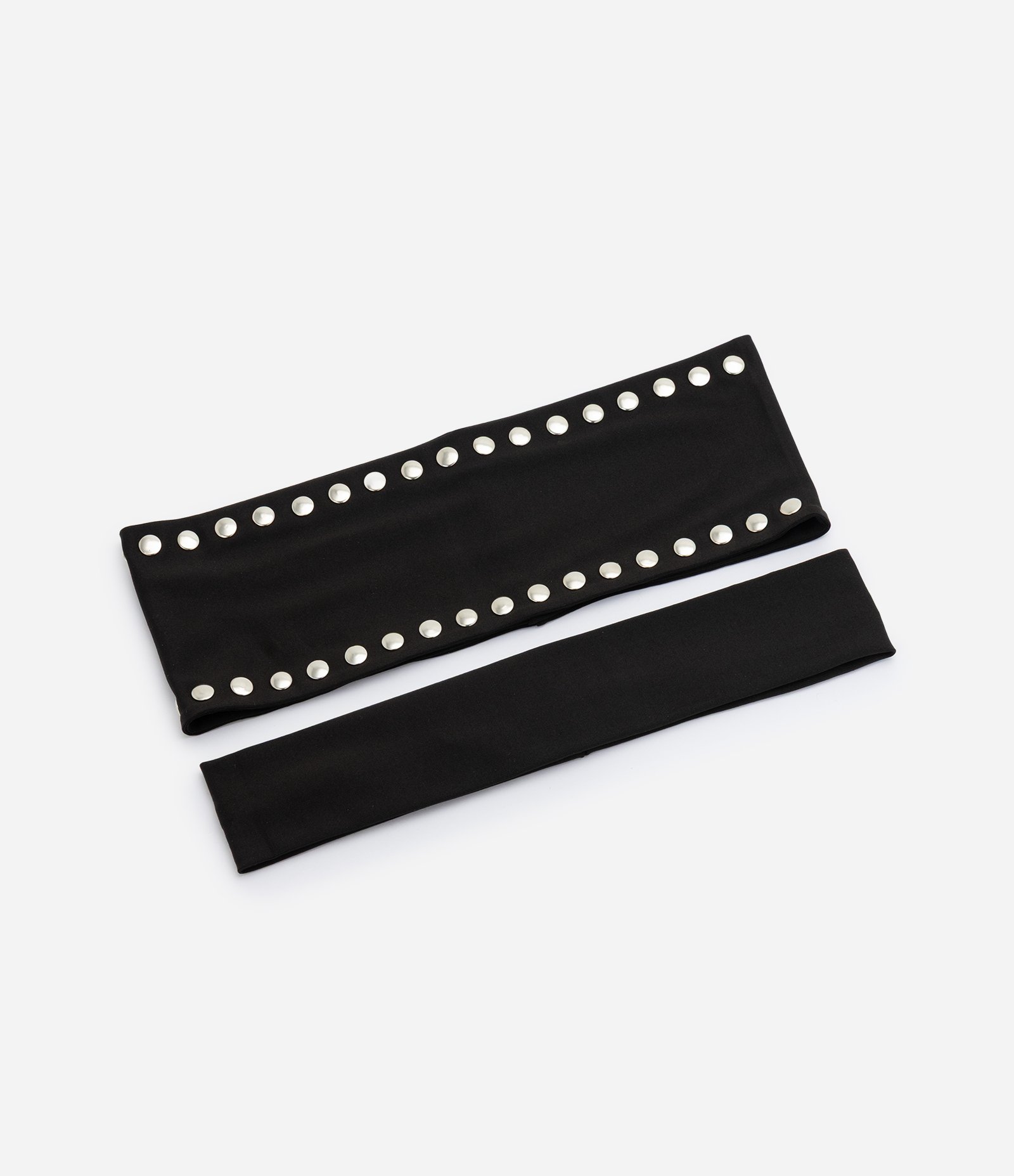 Kit com 02 Faixas de Cabelo com Aplicações Metálicas Preto 1