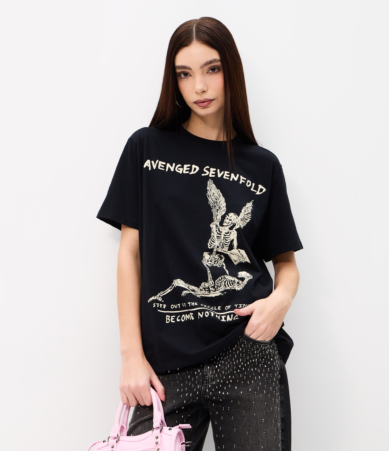 Camiseta em Algodão do Avenged Sevenfold Preto 1