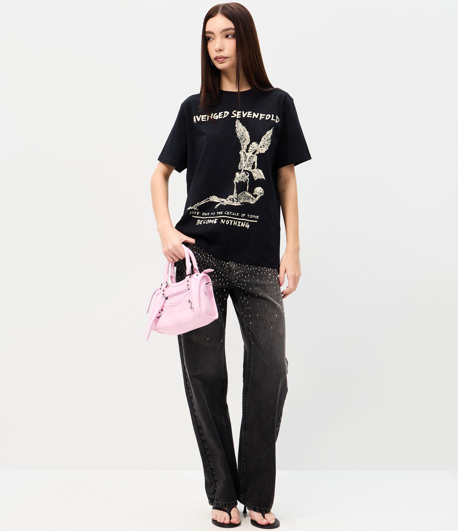 Camiseta em Algodão do Avenged Sevenfold Preto 2