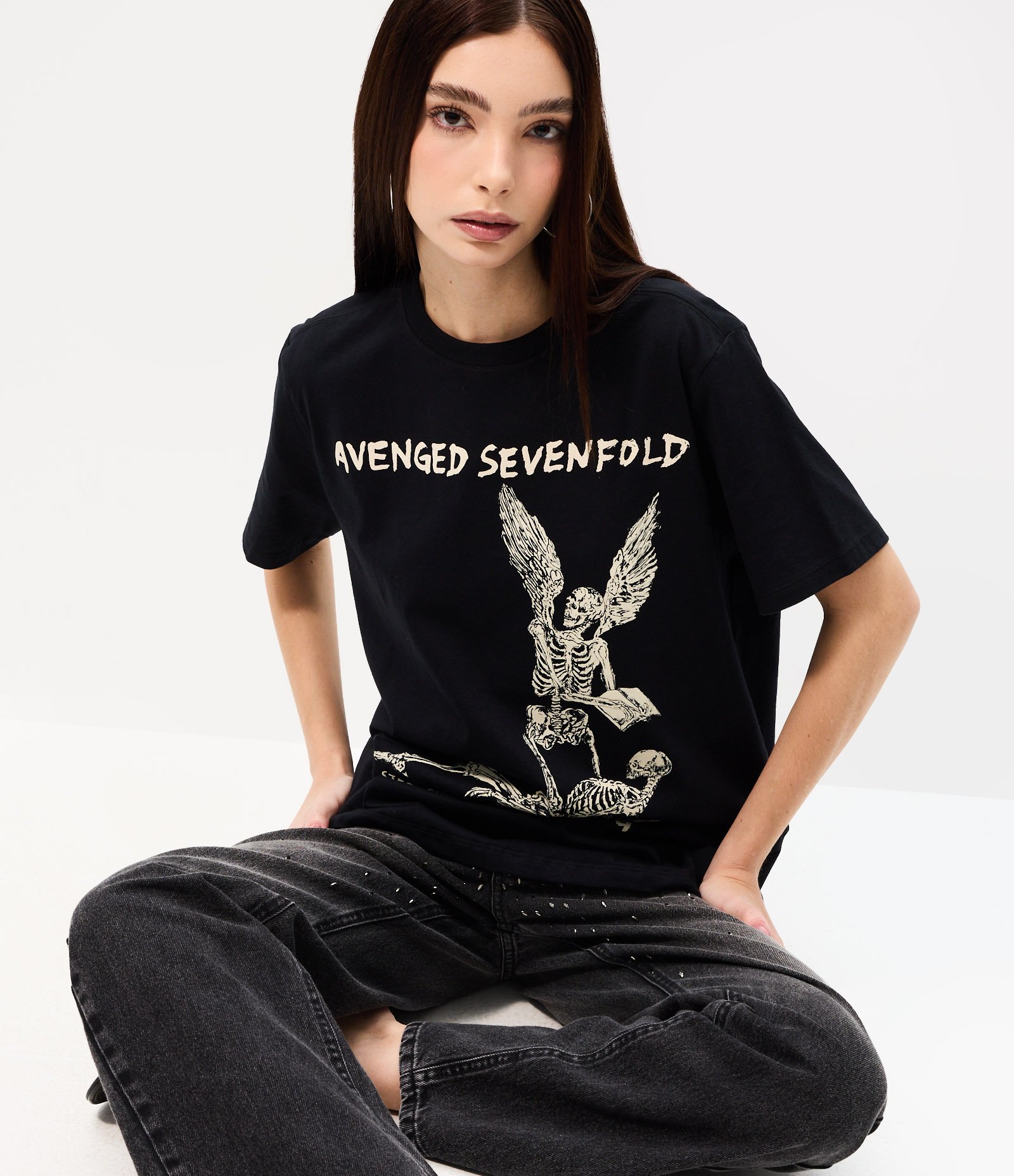 Camiseta em Algodão do Avenged Sevenfold Preto 3