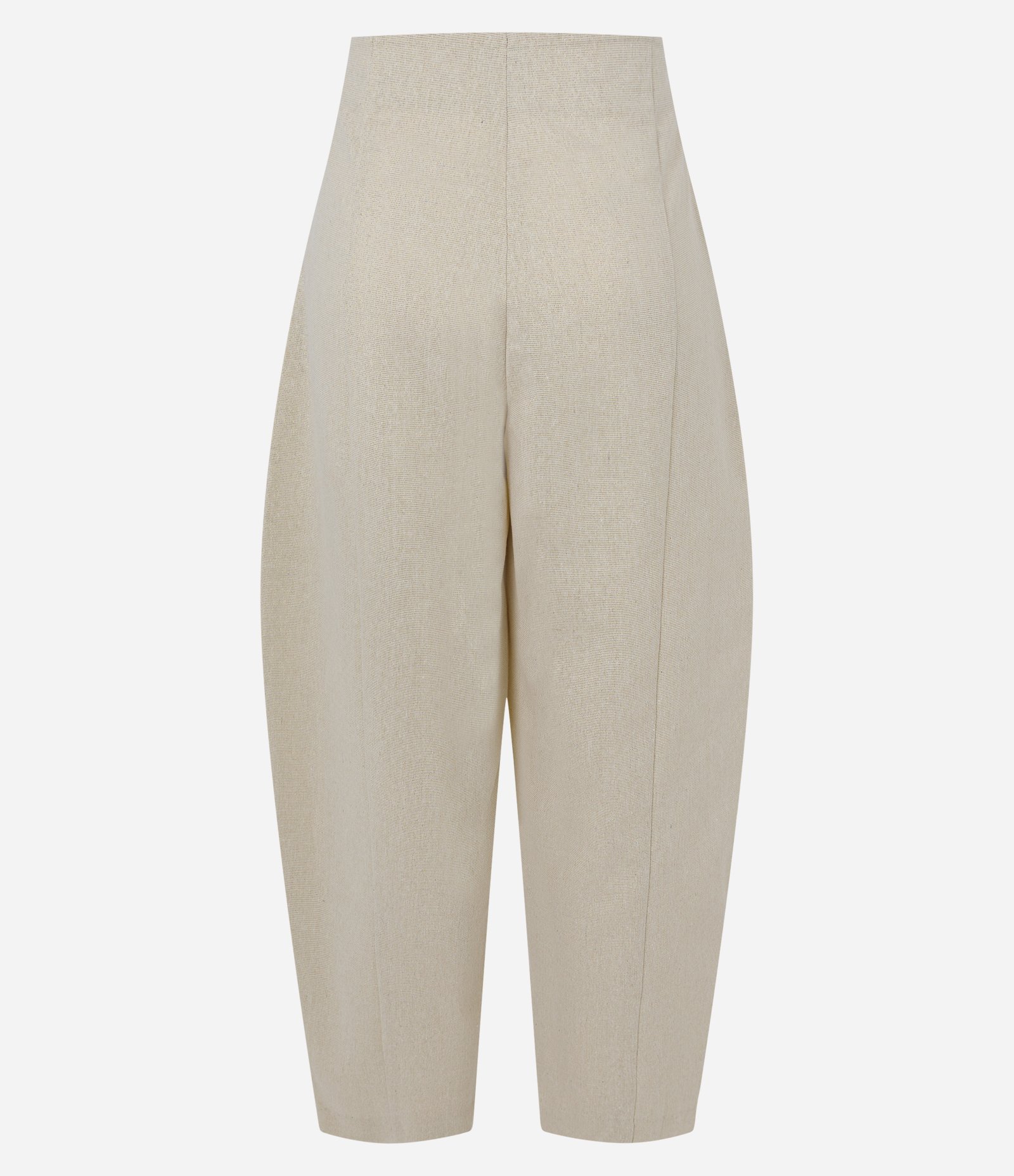 Calça Barrel em Flamê com Brilho Bege 2