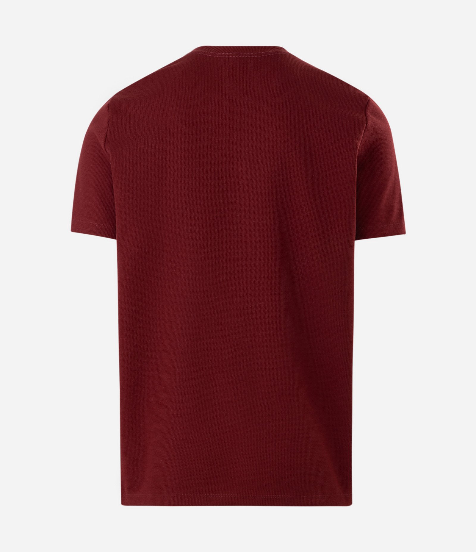 Camiseta Regular em Algodão com Textura Vinho 6