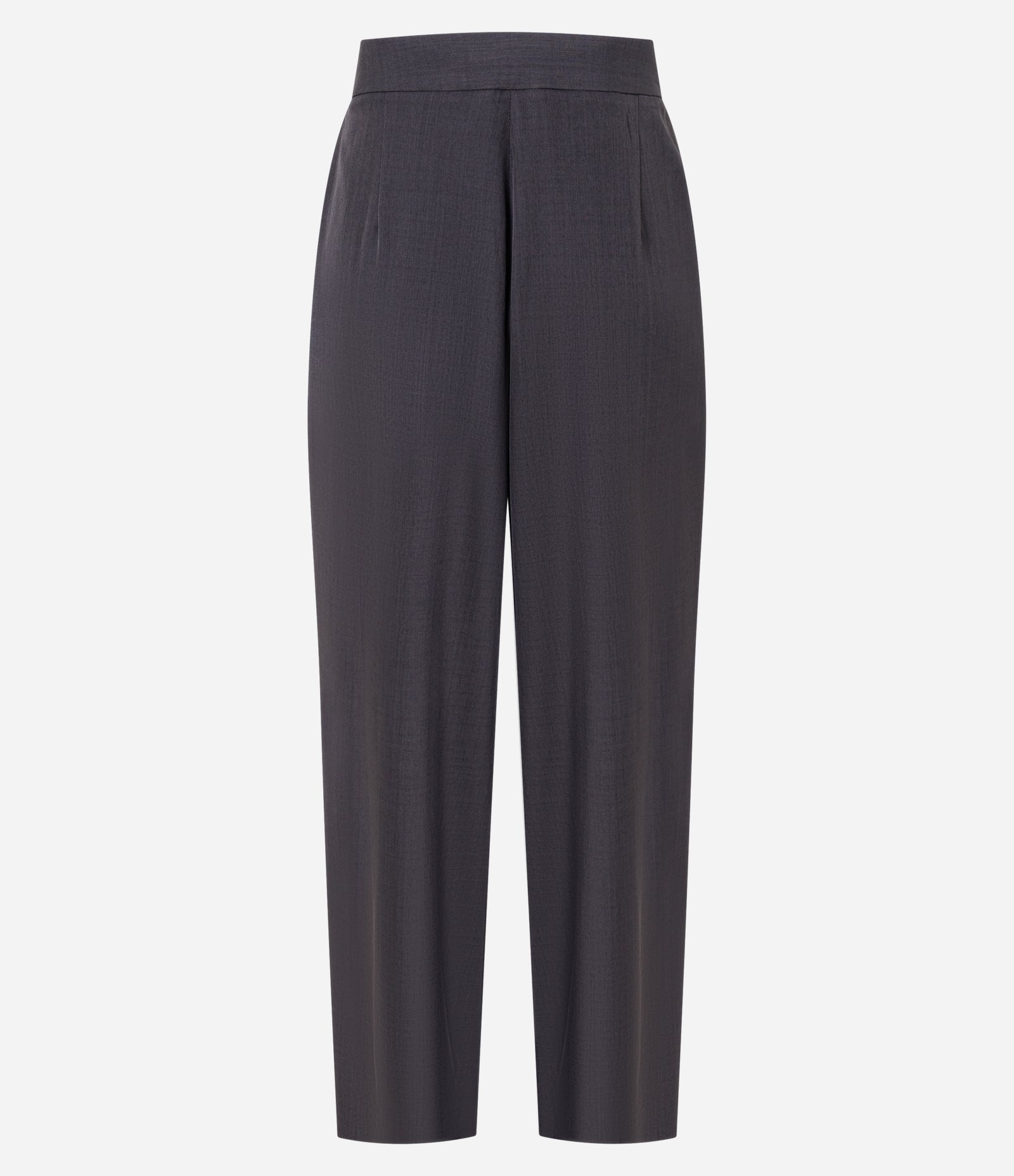 Calça Wide Leg Alfaiatada com Pregas Frontais Cinza 6