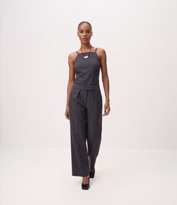 Calça Wide Leg Alfaiatada com Pregas Frontais