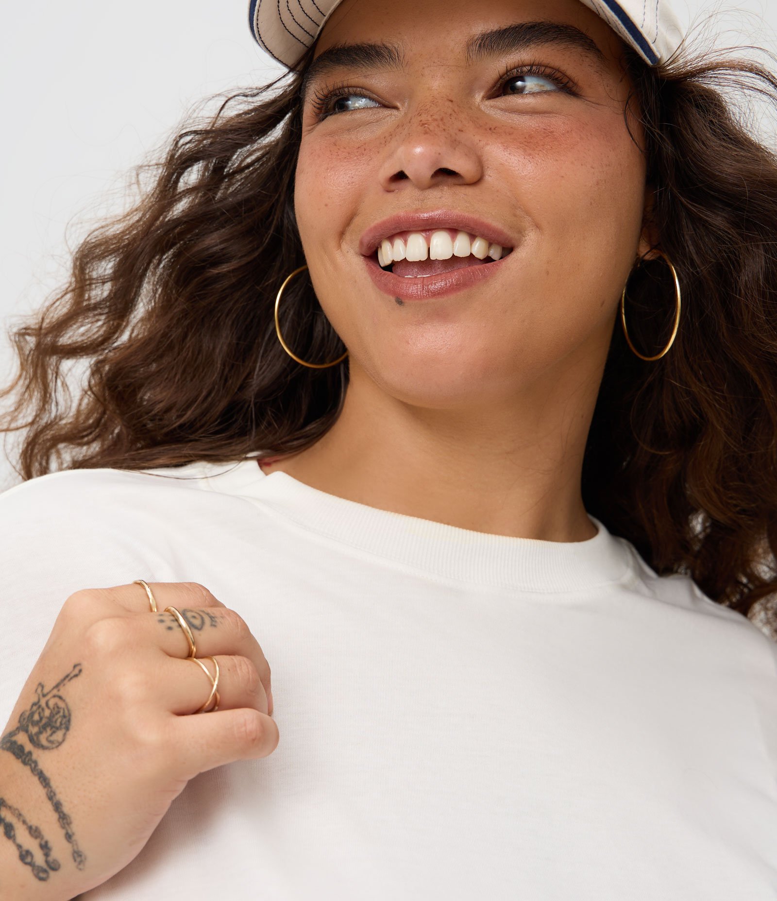 Camiseta Básica em Algodão Peruano Curve & Plus Size Branco 3