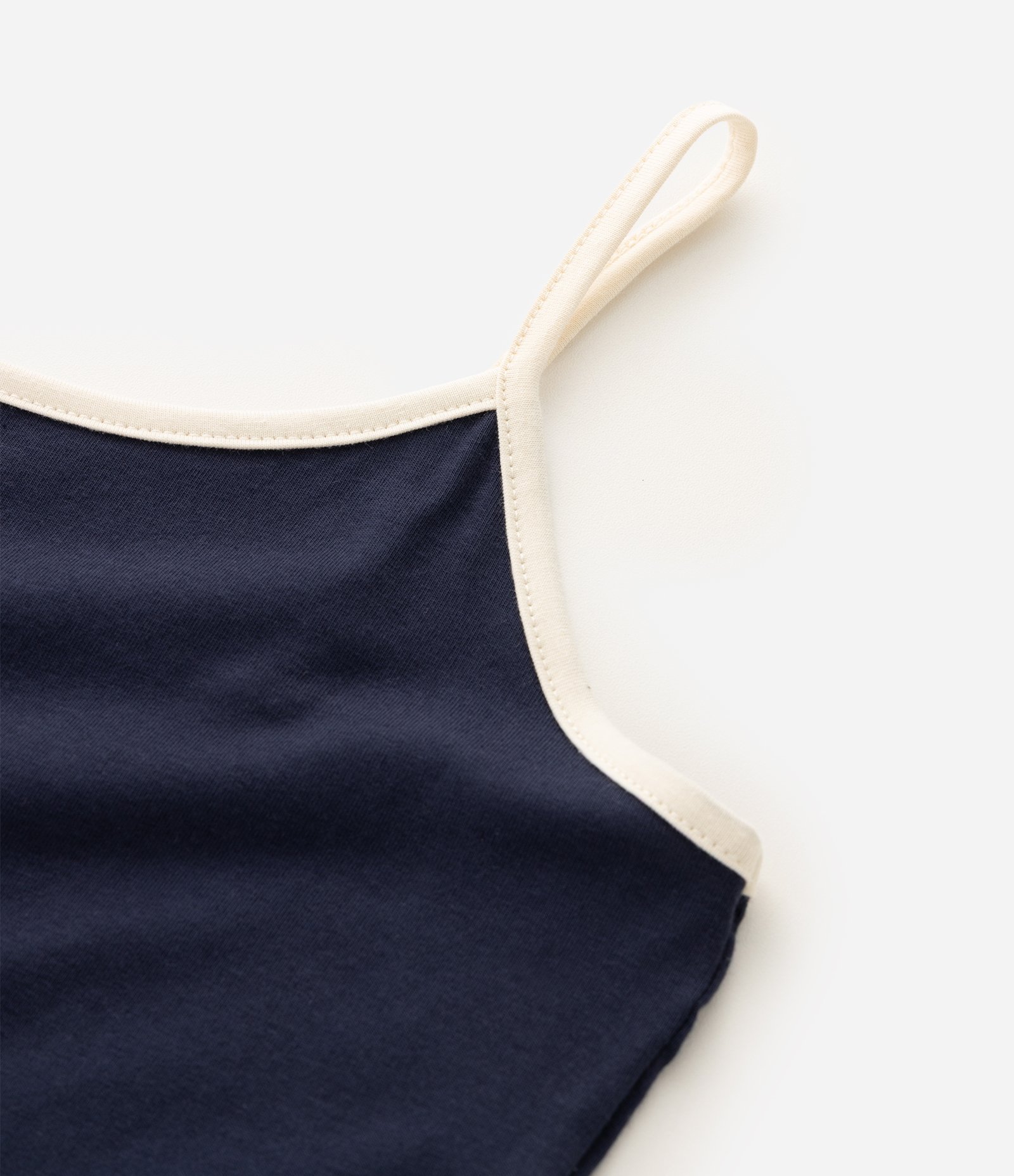 Blusa Infantil em Algodão com Alcinha e Detalhe Contrastante - Tam 5 a 16 anos Azul 4